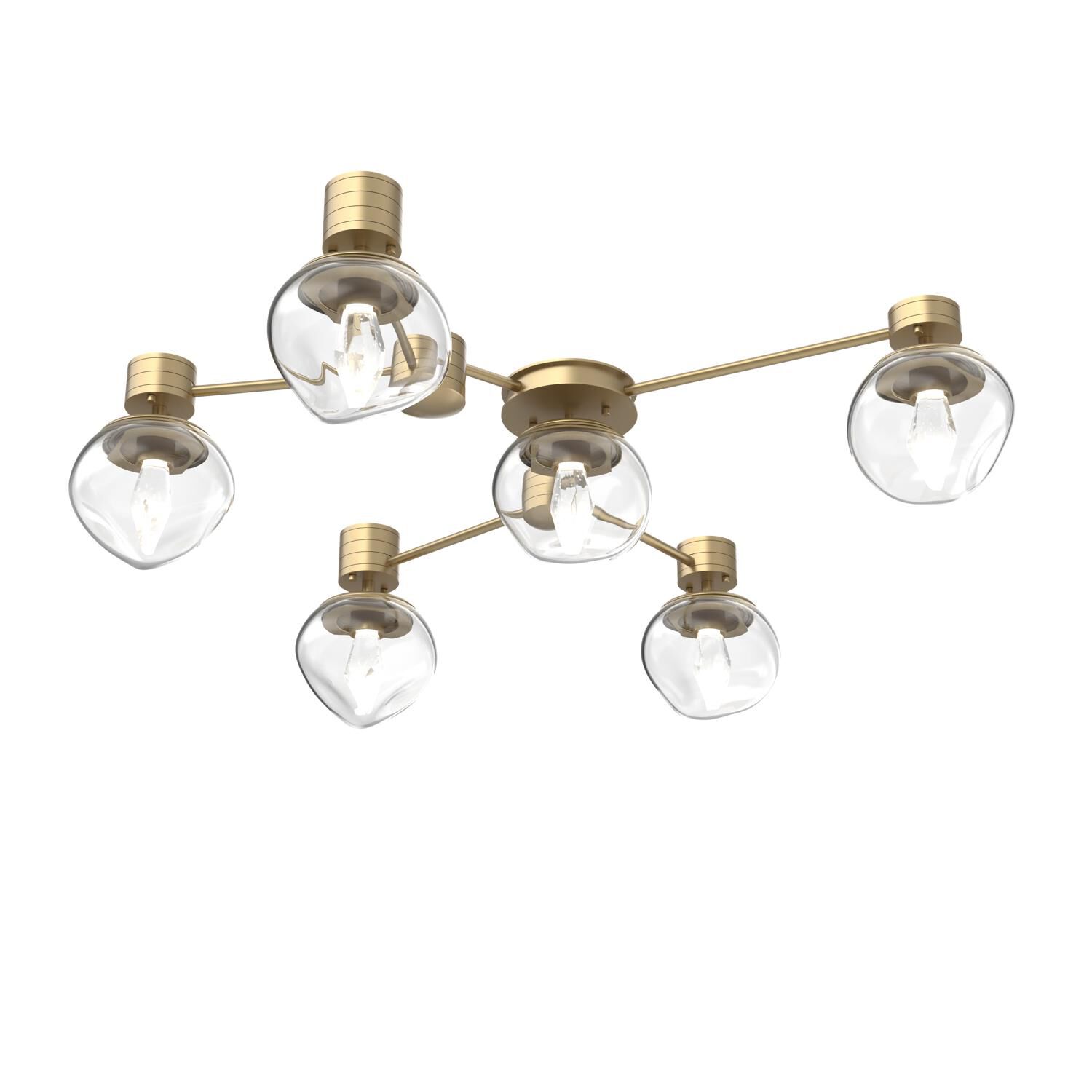 Levi Wilson Luna 37 Inch Semi Flush Mount by Hammerton Studio
