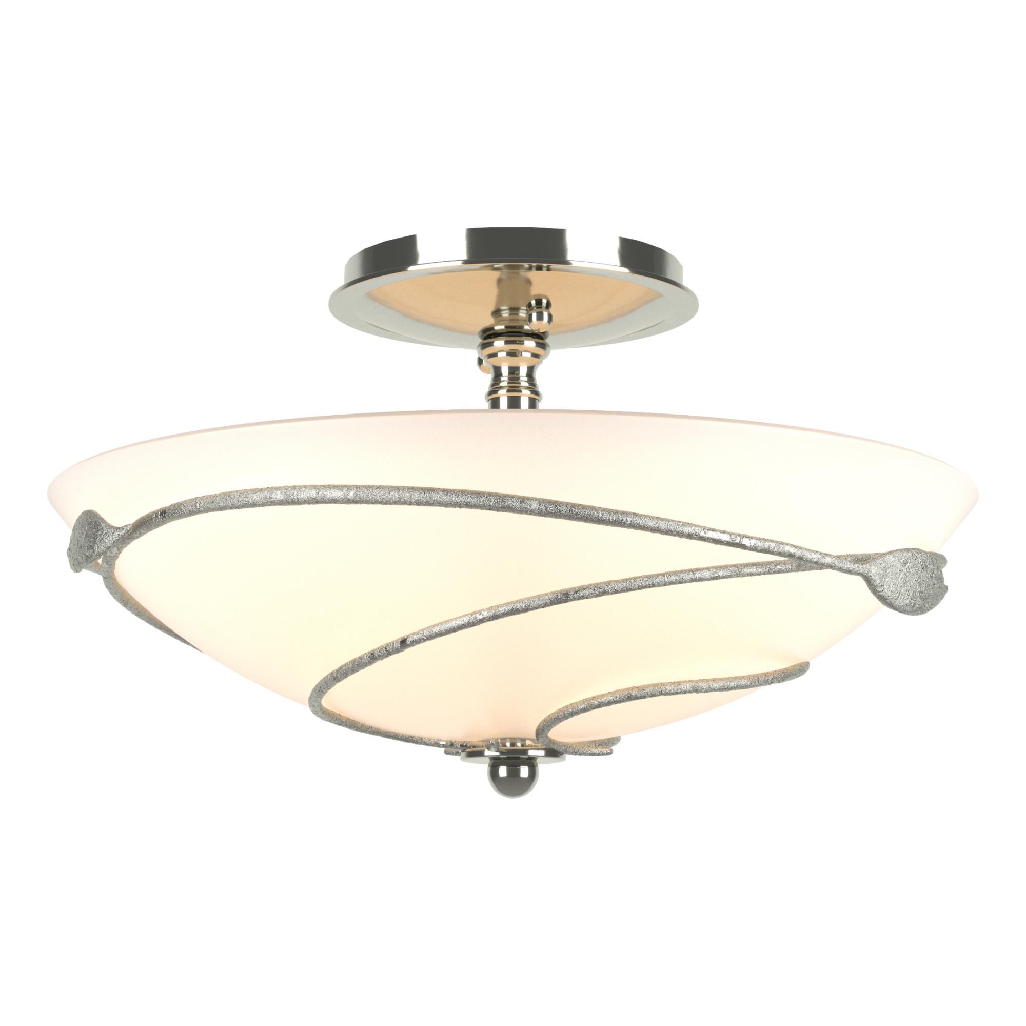 Forged Leaves 13 Inch 2 Light Semi Flush Mount by Hubbardton Forge