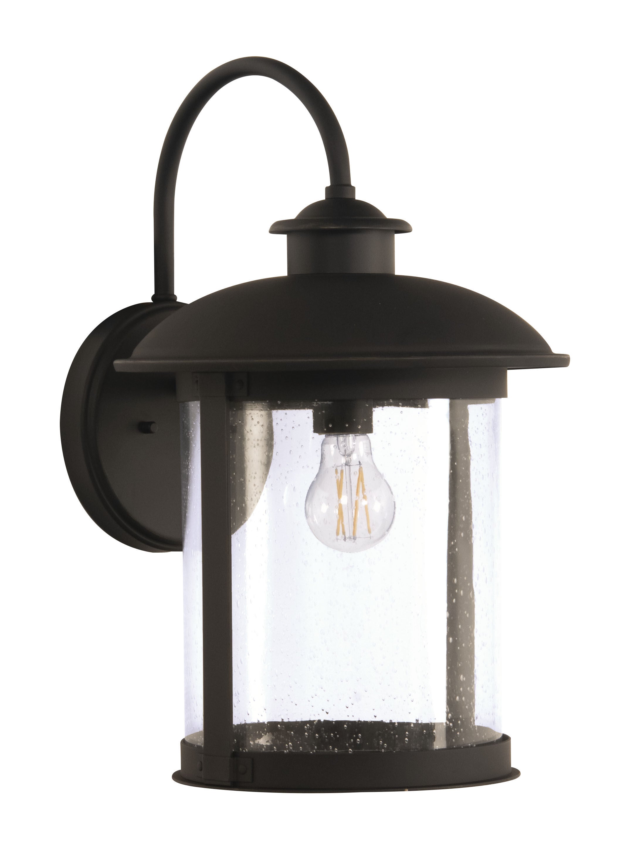Shown in Dark Bronze Gilded finish and Cylinder glass and Cylinder shade
