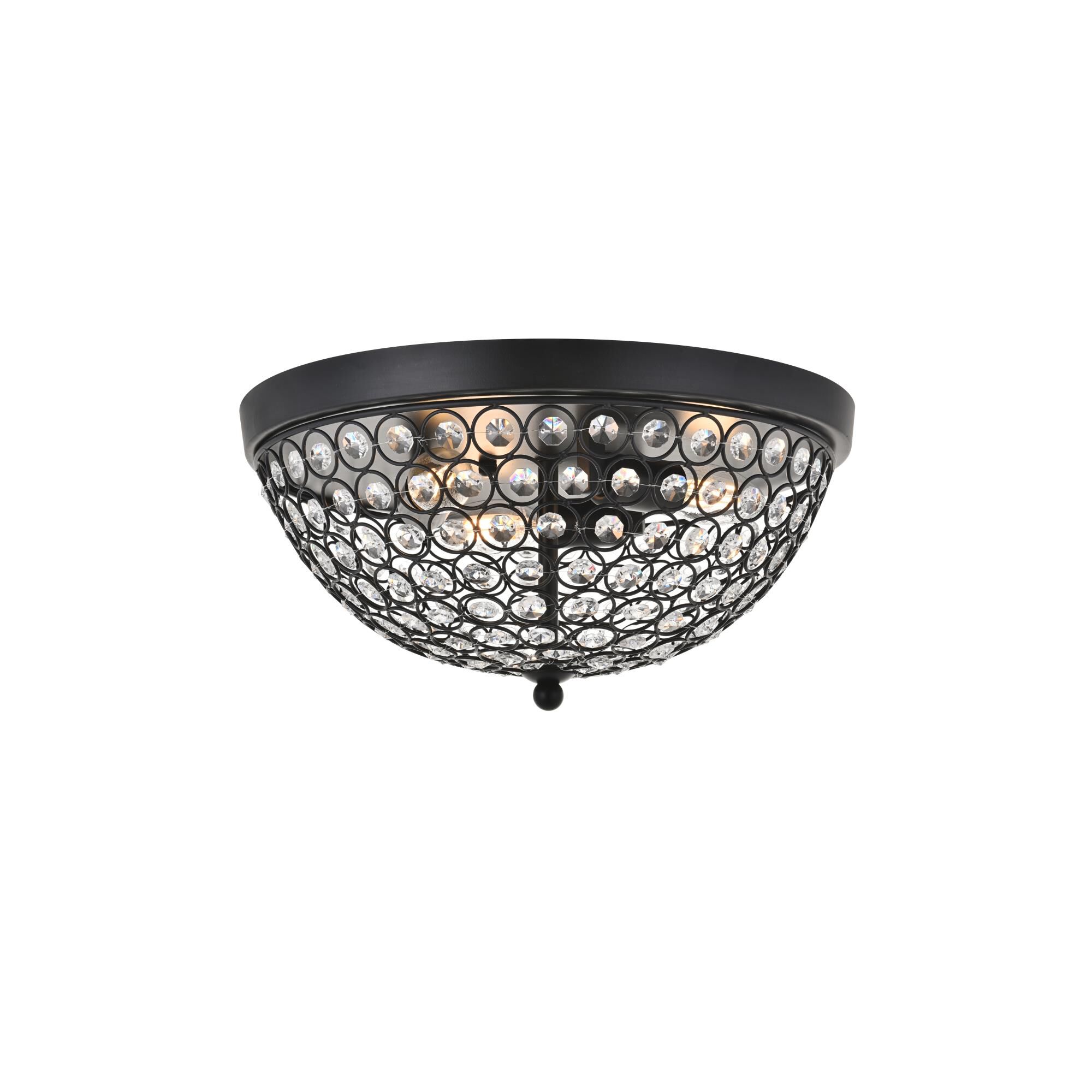 Taye 13 Inch 3 Light Flush Mount by Elegant Lighting