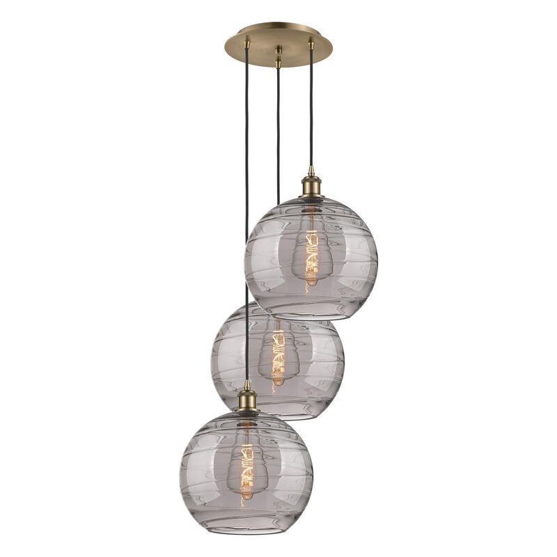 Bruno Marashlian Athens Deco Swirl 18 Inch 3 Light Multi Light Pendant by Innovations Lighting
