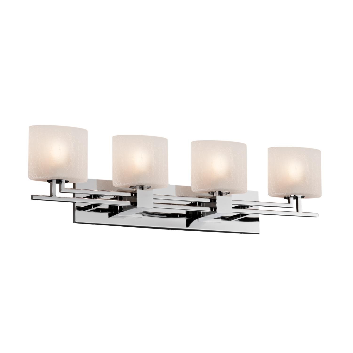 Shown in Polished Chrome finish and Artisan glass and Frosted Crackle shade and Oval accent