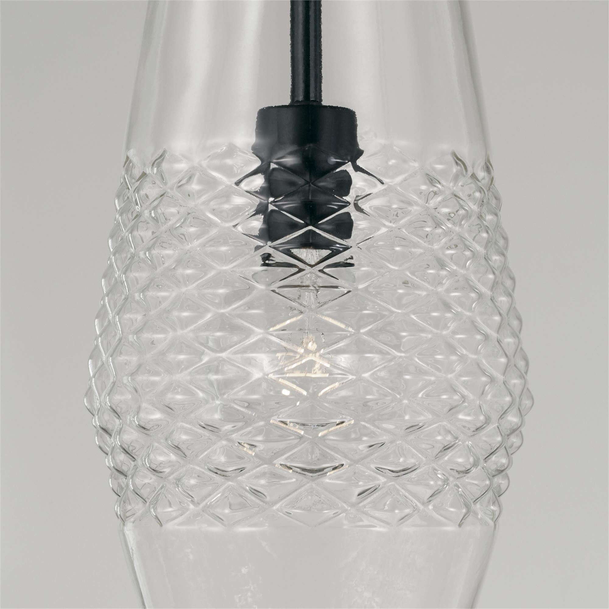 Shown in Matte Black finish and Diamond Embossed glass