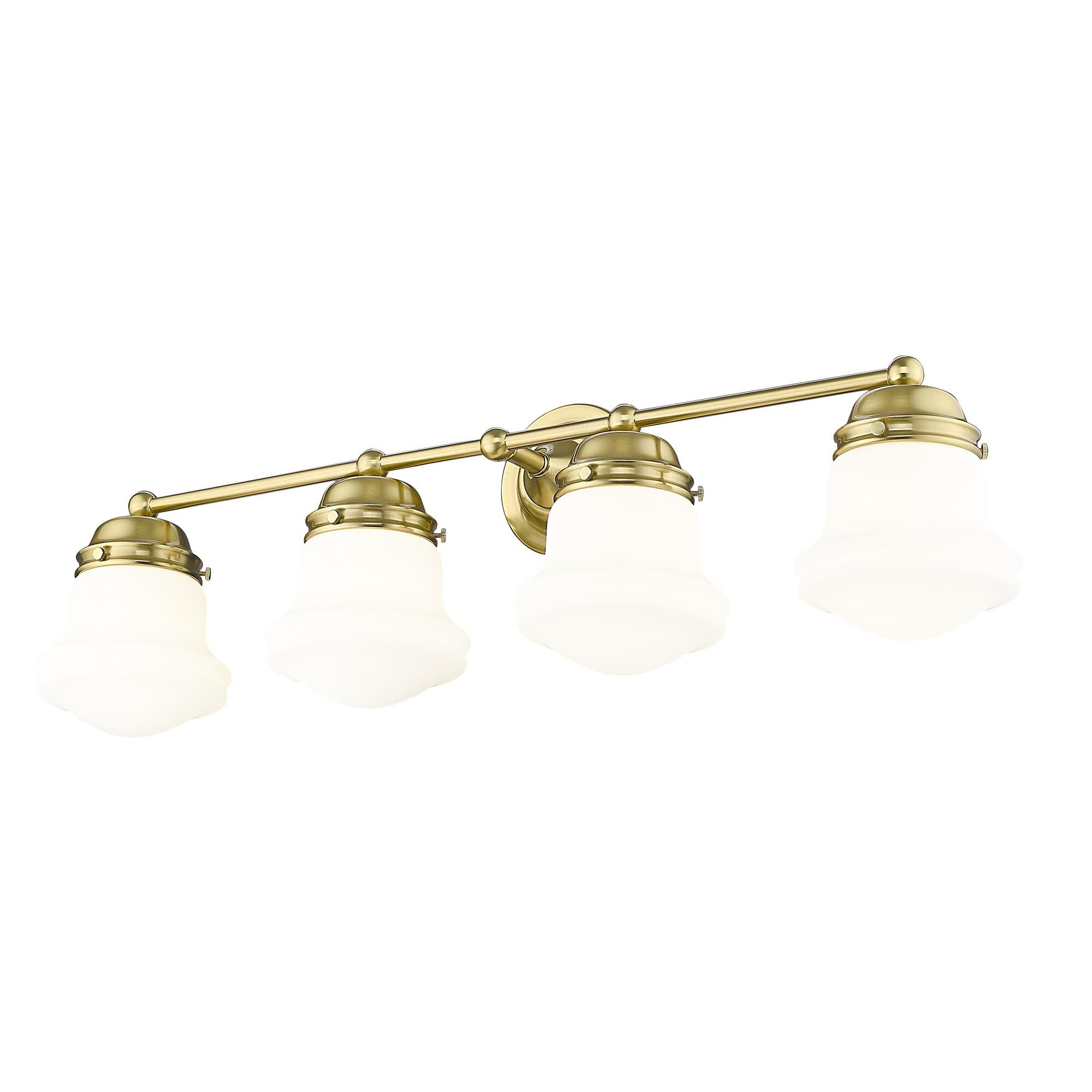 Shown in Luxe Gold finish and Matte Opal glass and Matte Opal shade