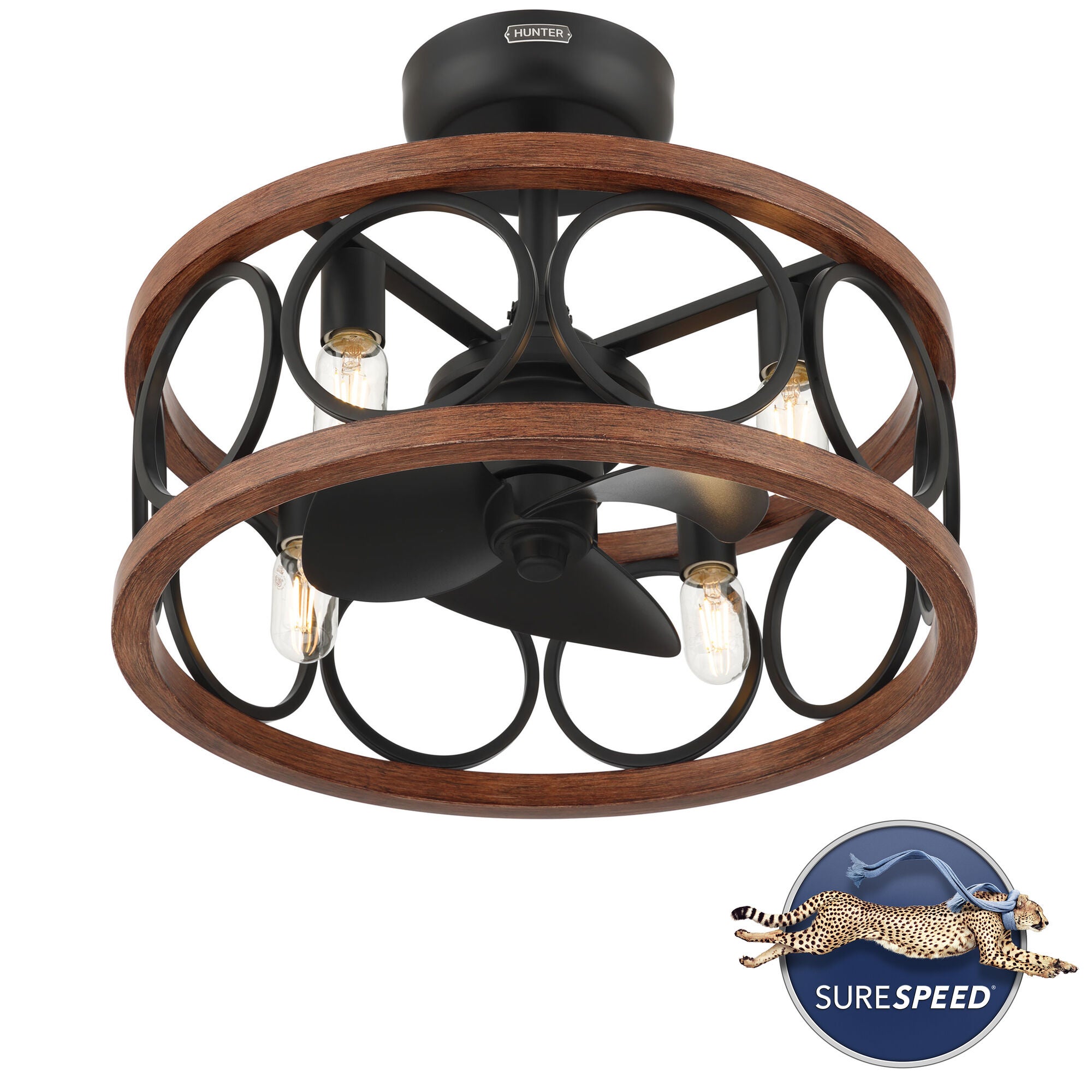 Haven 22 Inch Chandelier Ceiling Fan with Light Kit,