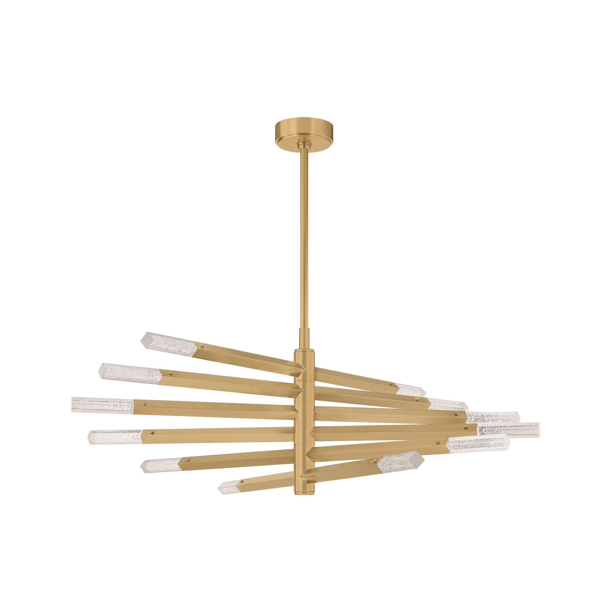 Shown in Vintage Brass finish and Clear Optic glass