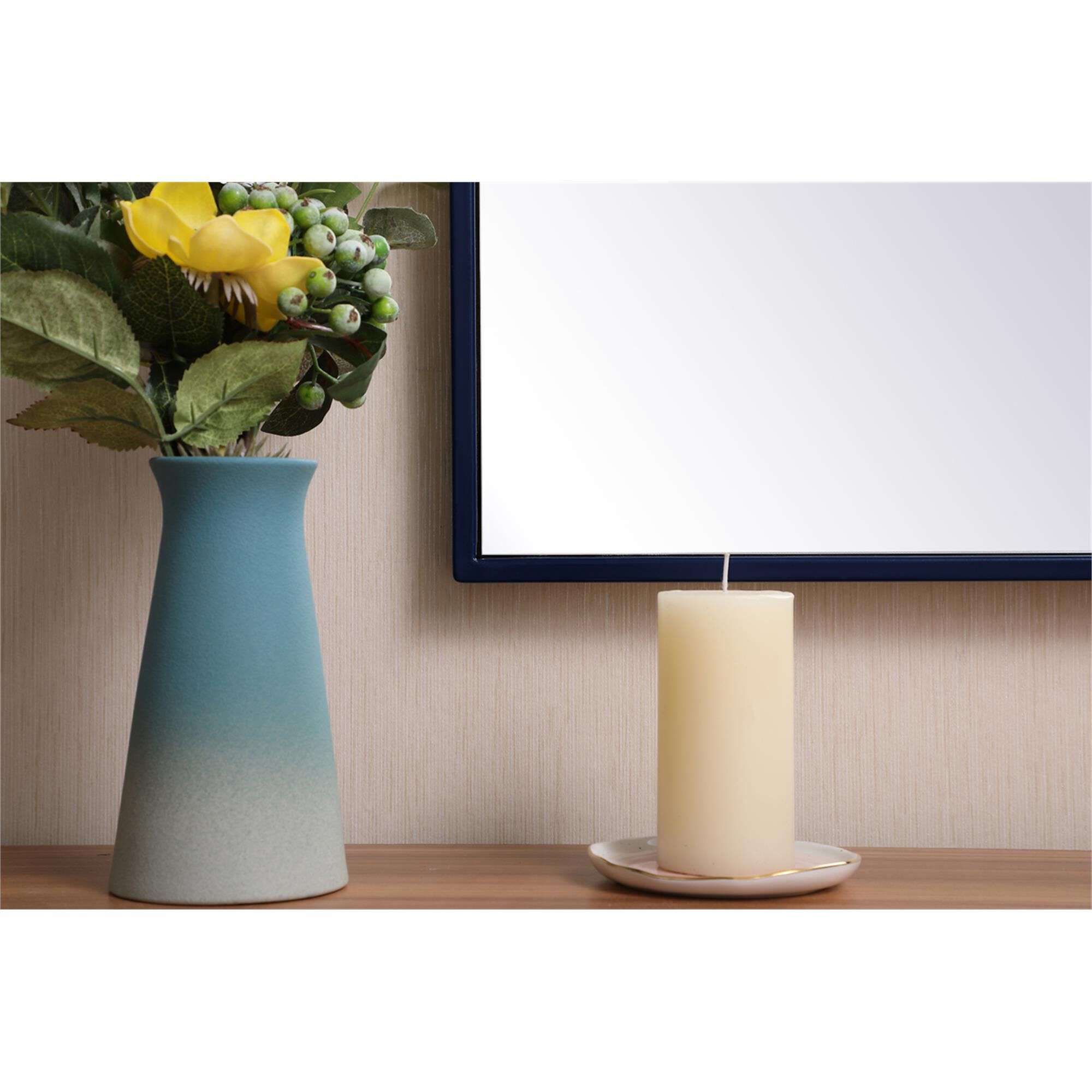 Shown in Black finish and Clear Mirror Beveled glass