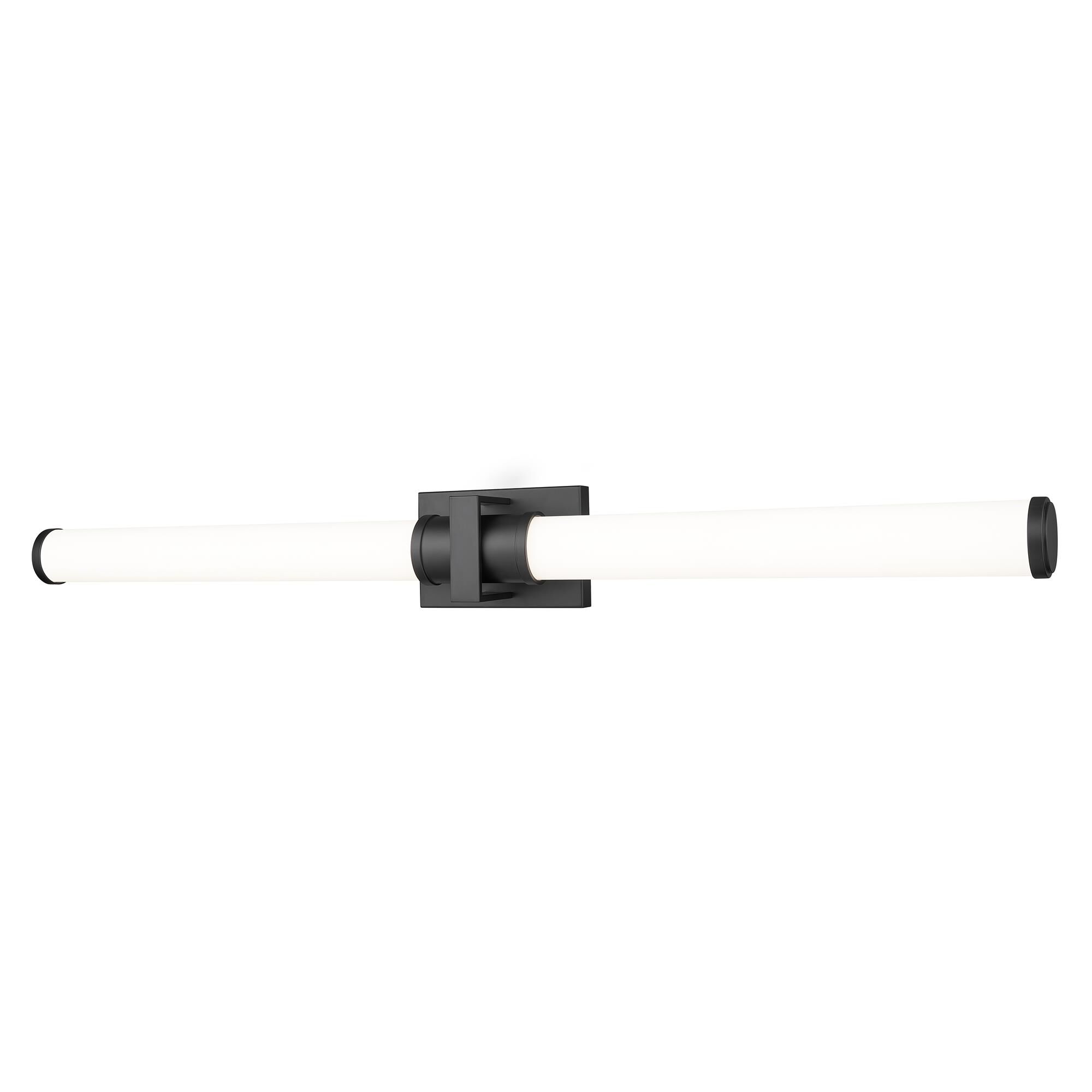 Shown in Matte Black finish and Opal White glass and Opal White shade
