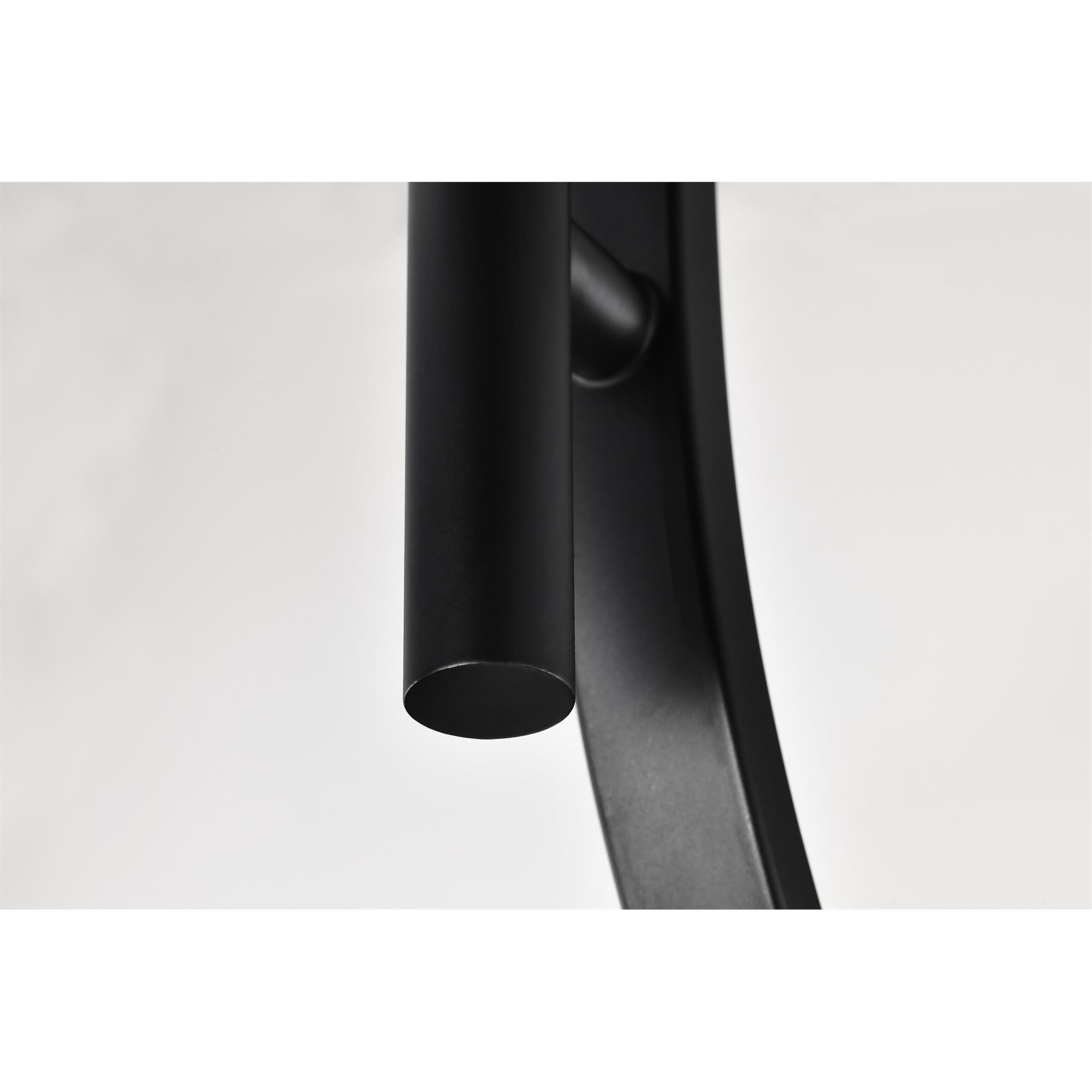 Shown in Matte Black finish and Frosted Ribbed glass