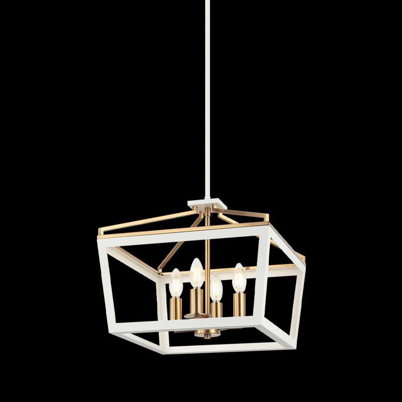 Shown in White and Aged Gold Brass finish