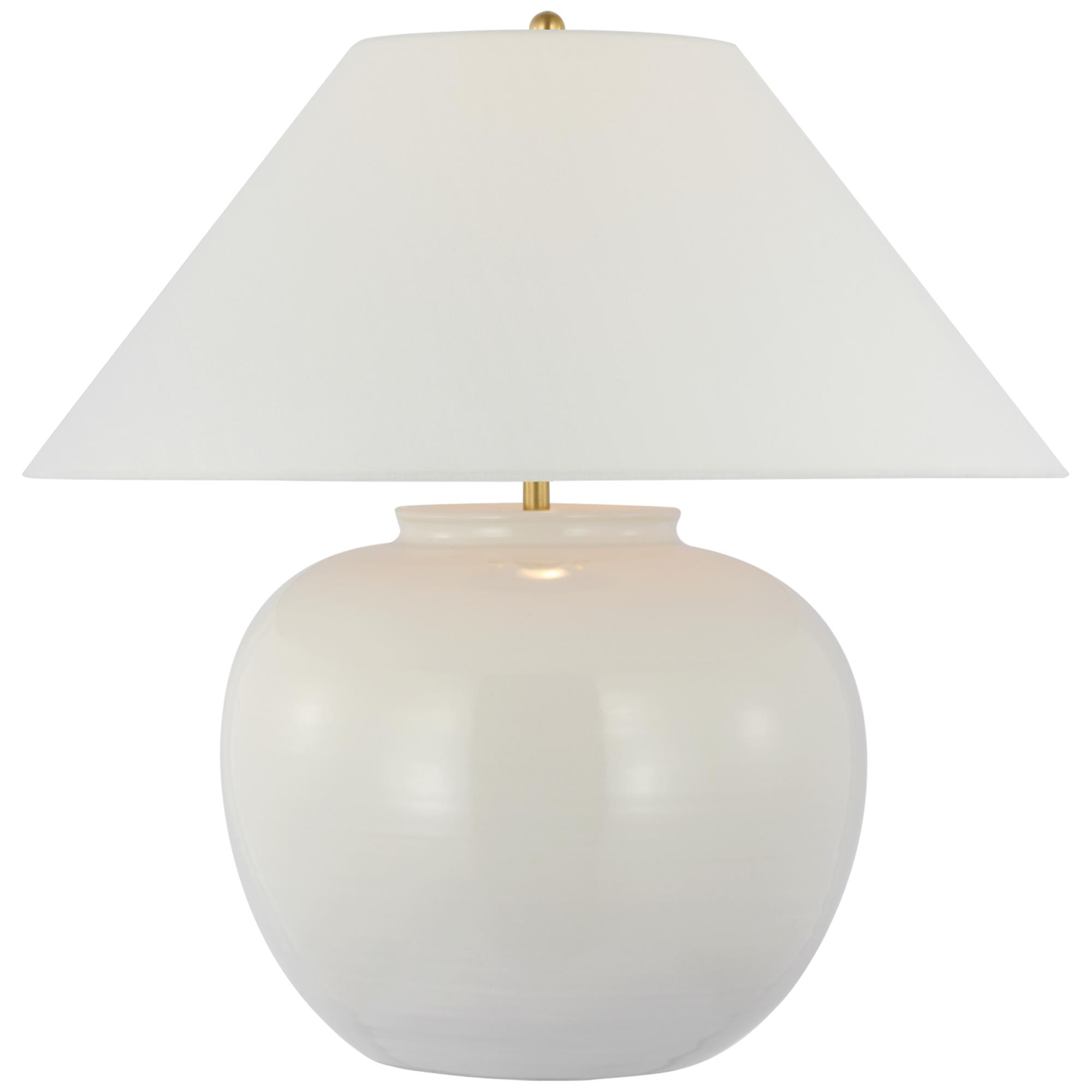 Shown in Ivory finish and Linen shade
