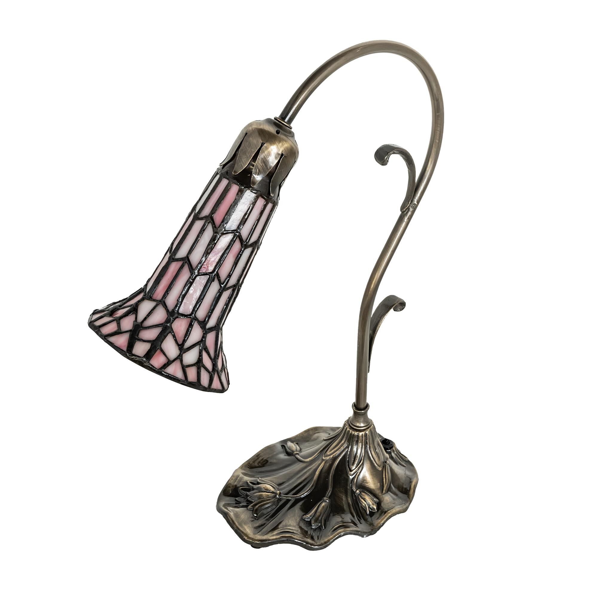 Stained Glass Pond Lily 15 Inch Accent Lamp by Meyda Lighting