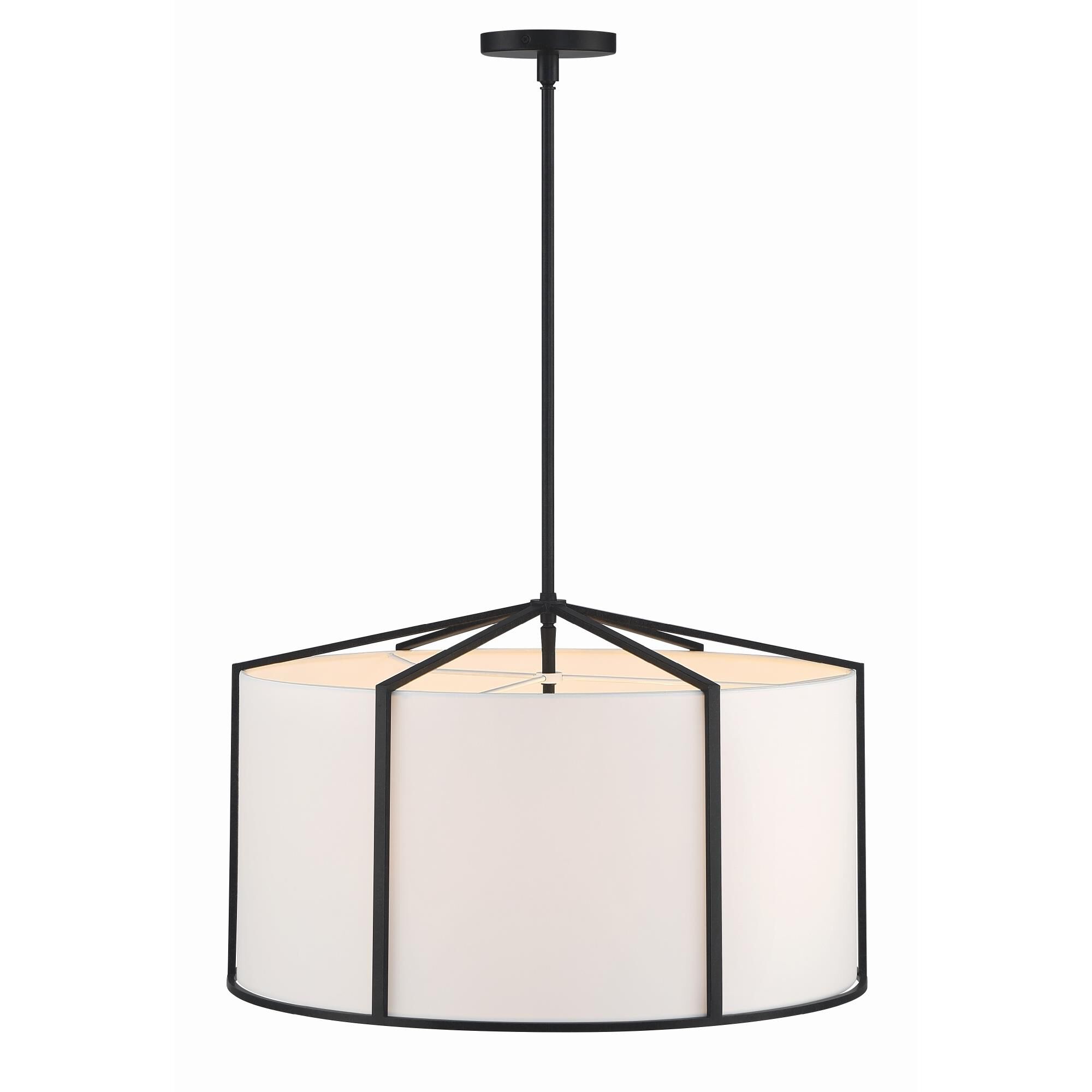 Shown in Black finish and Fabric shade