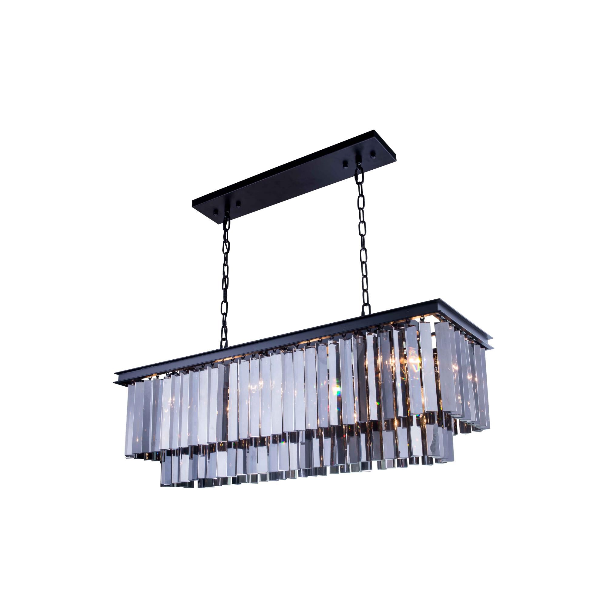 Sydney 40 Inch 12 Light Linear Suspension Light by Elegant Lighting
