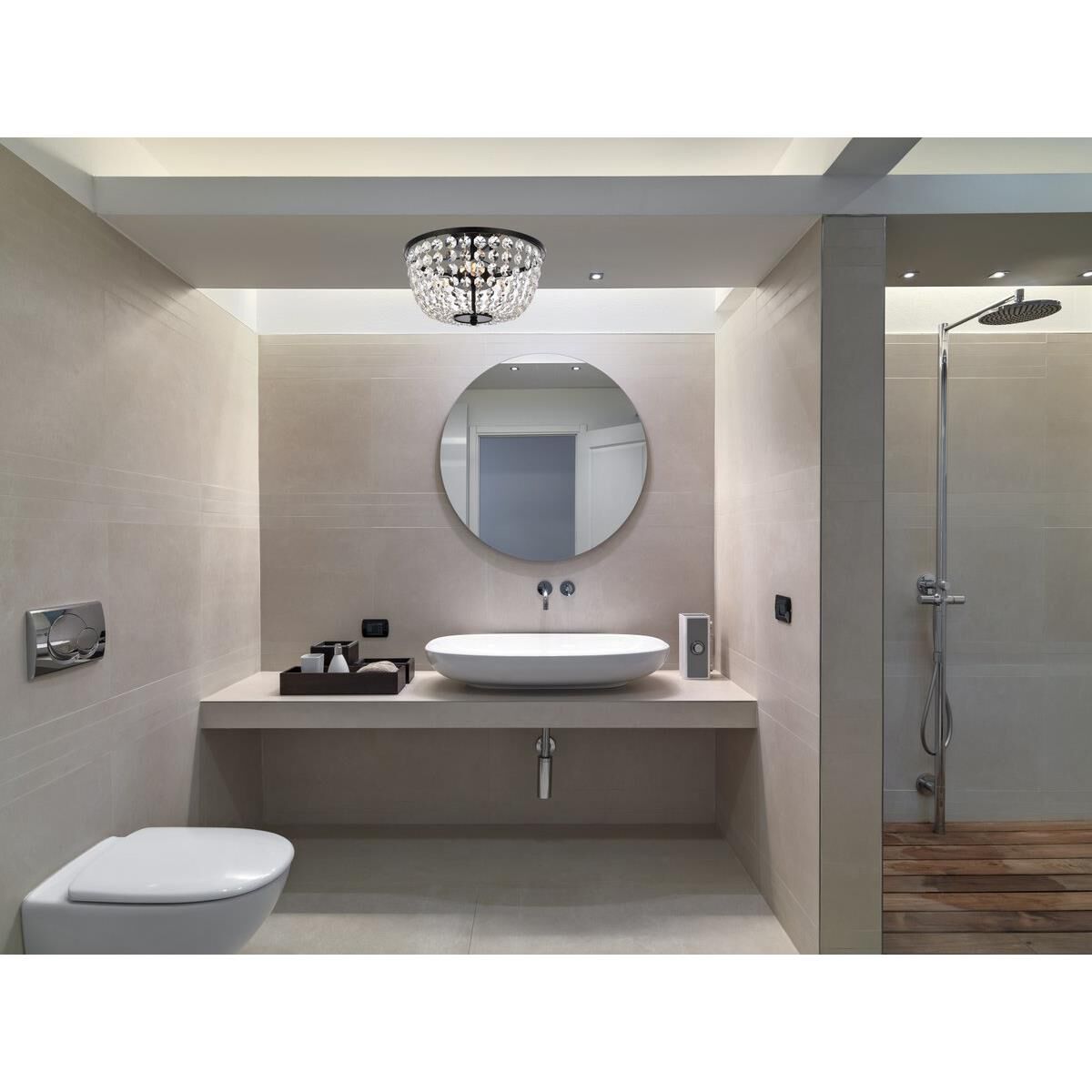 Cora 13 Inch 3 Light Flush Mount by Elegant Lighting