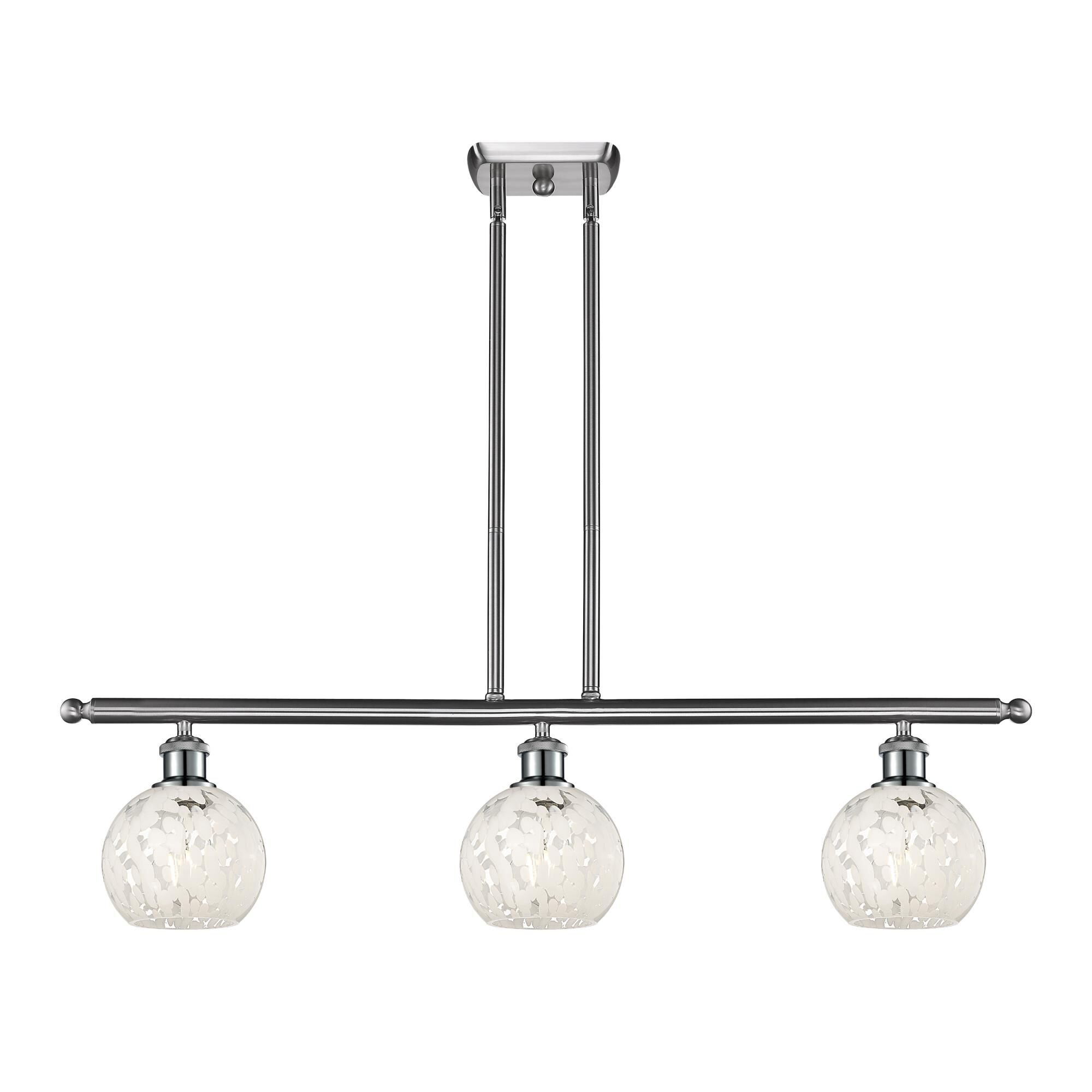 Bruno Marashlian White Mouchette 36 Inch Linear Suspension Light by Innovations Lighting