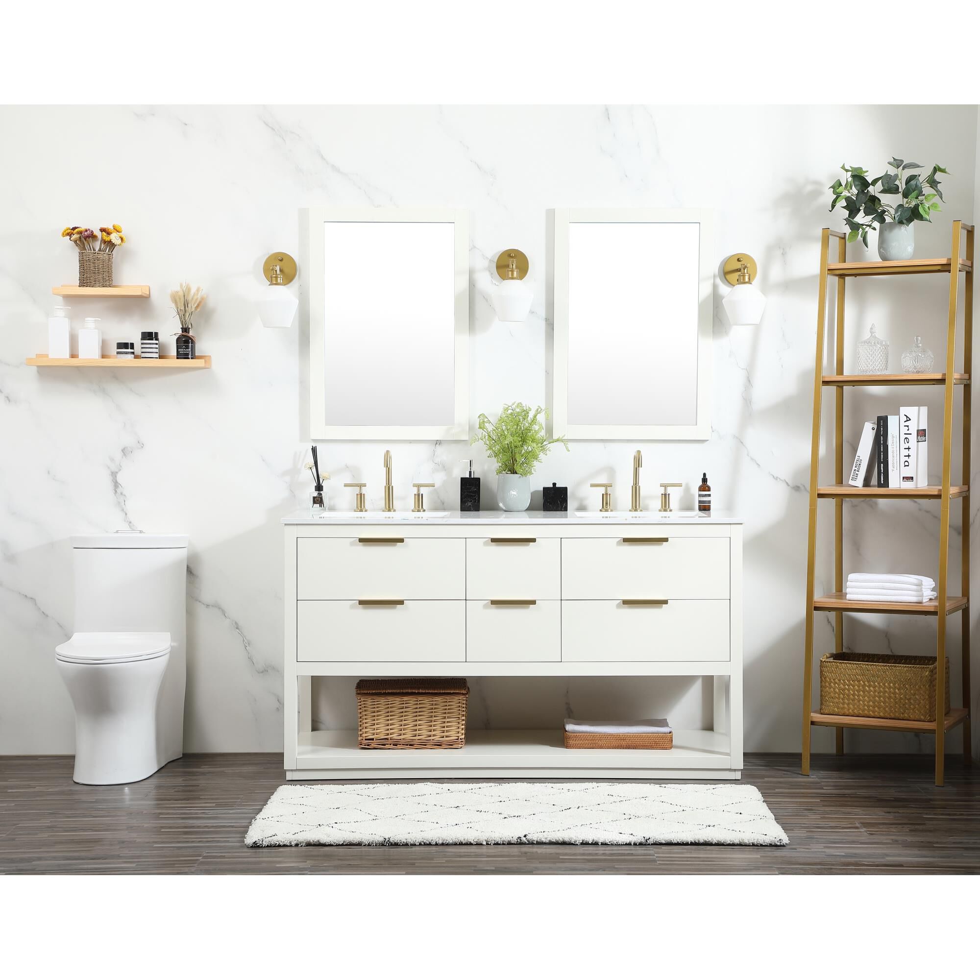 Shown in White finish