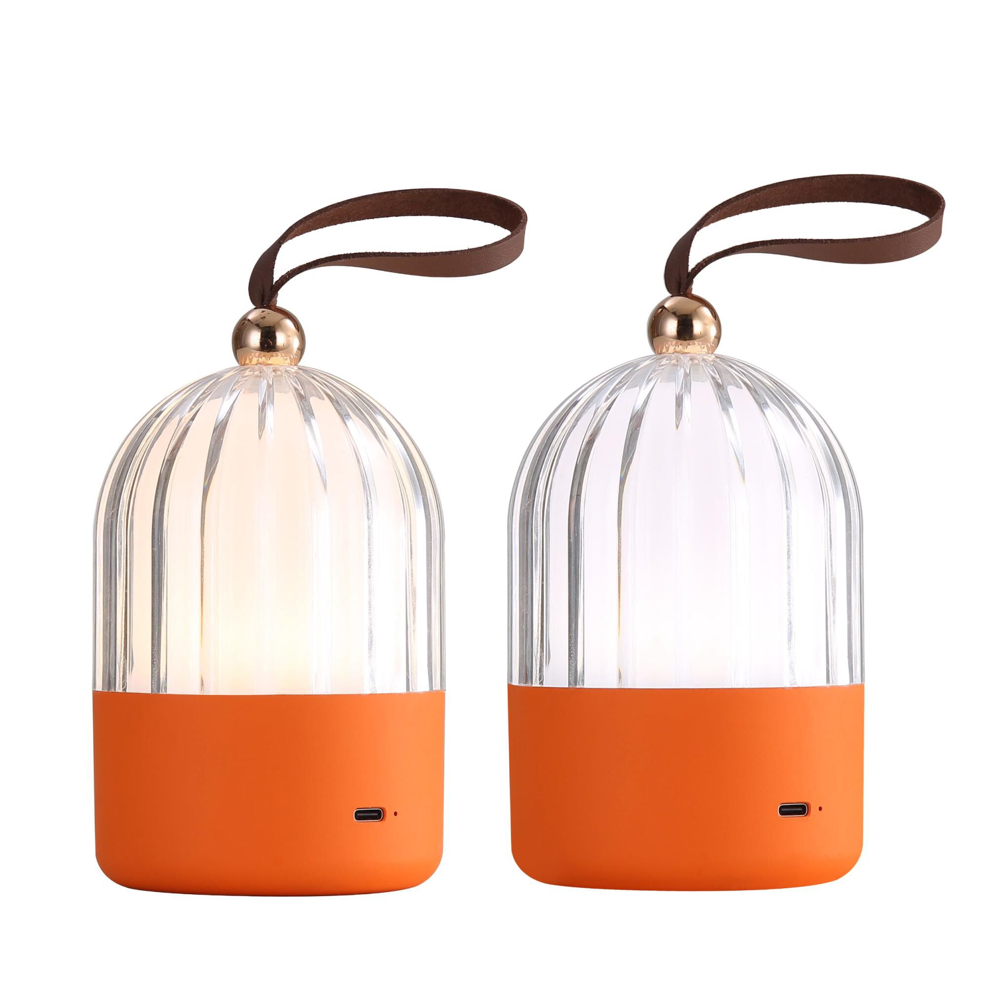 Shown in Matte Orange finish and Clear glass