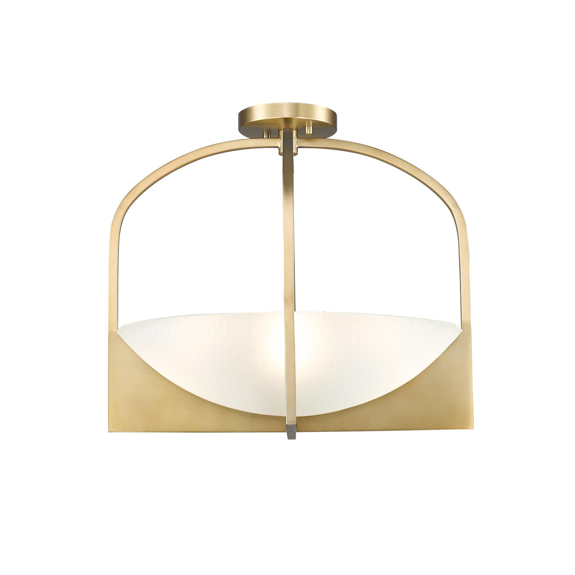 Shown in Modern Gold finish and Sand Blast glass and Sand Blast shade