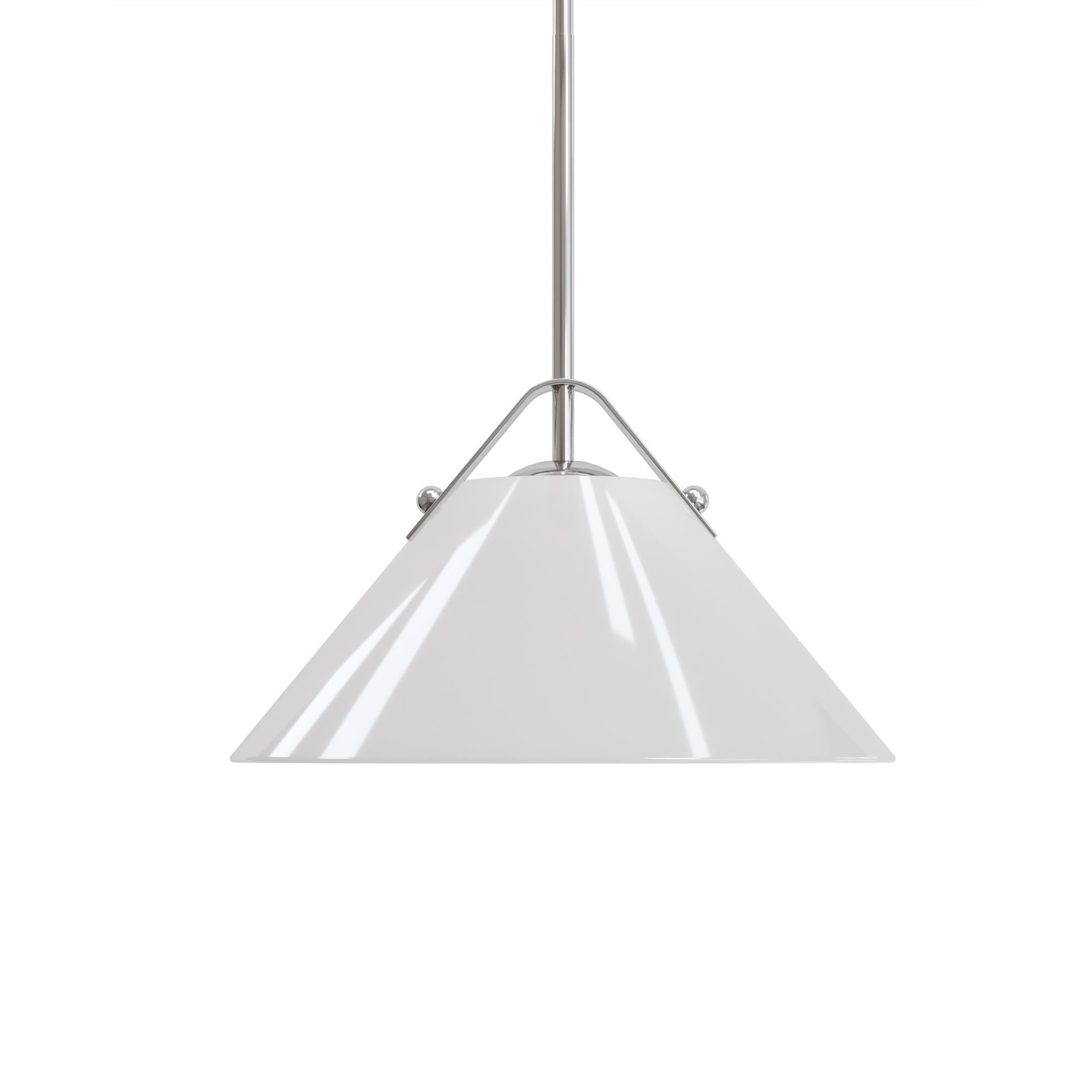 Shown in Opaque White and Polished Nickel finish