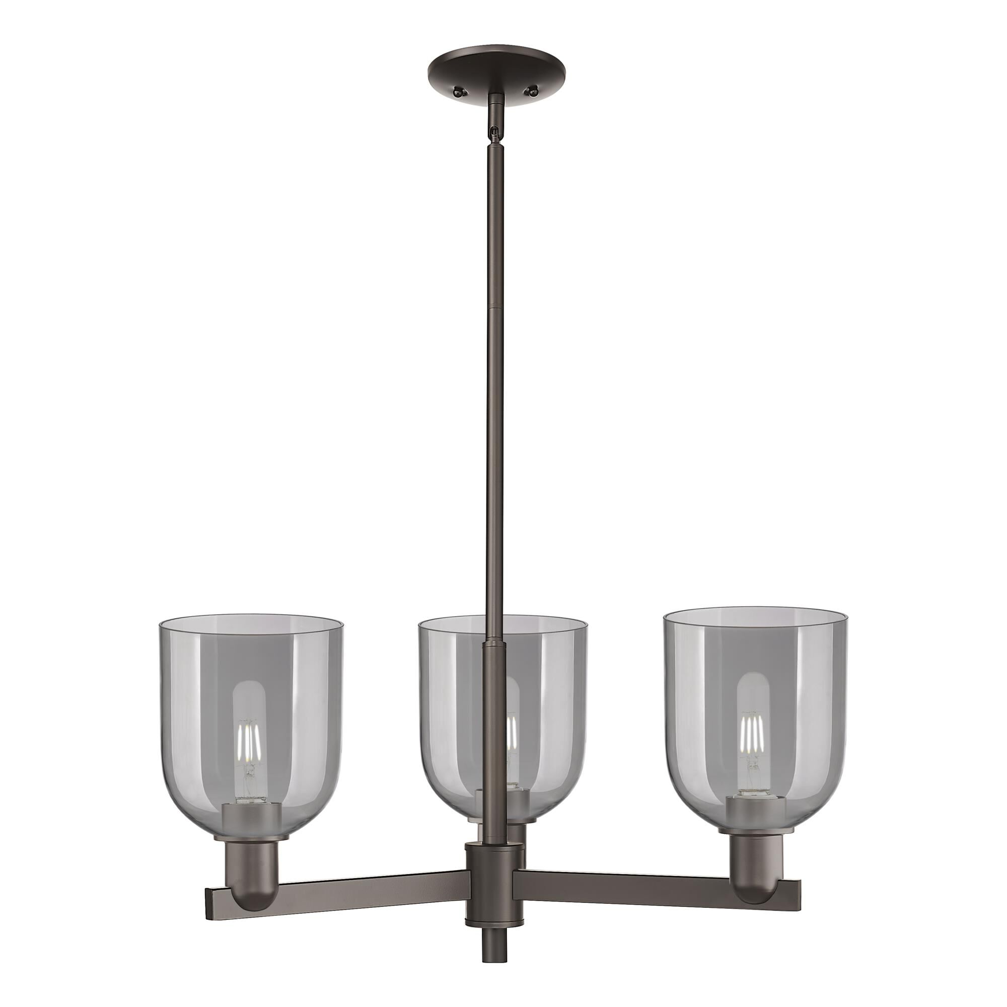 Shown in Oil Rubbed Bronze finish and Light Smoke glass