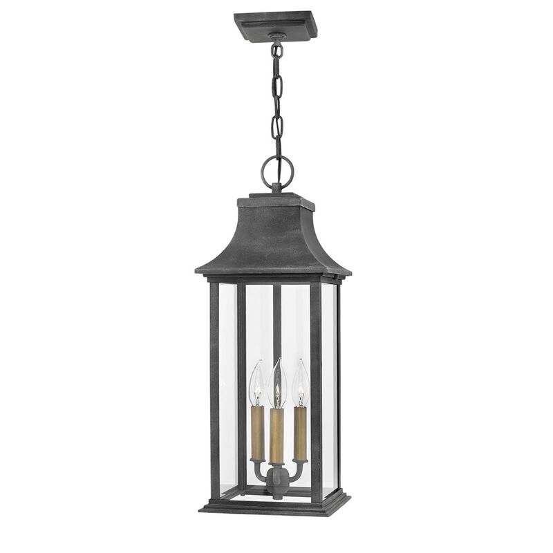 Adair 23 Inch Tall 3 Light Outdoor Hanging Lantern by Hinkley Lighting