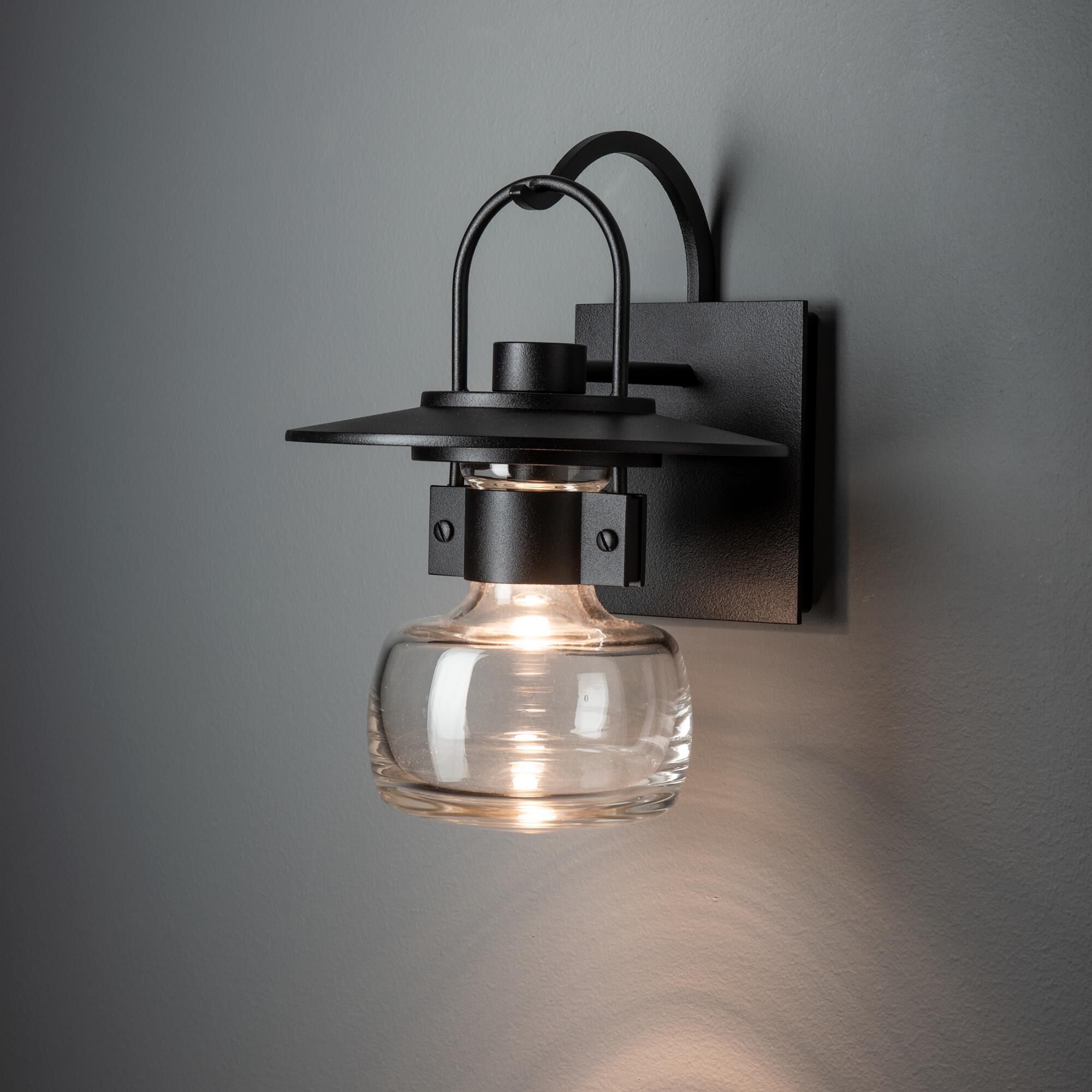 Shown in Coastal Black finish and Clear glass