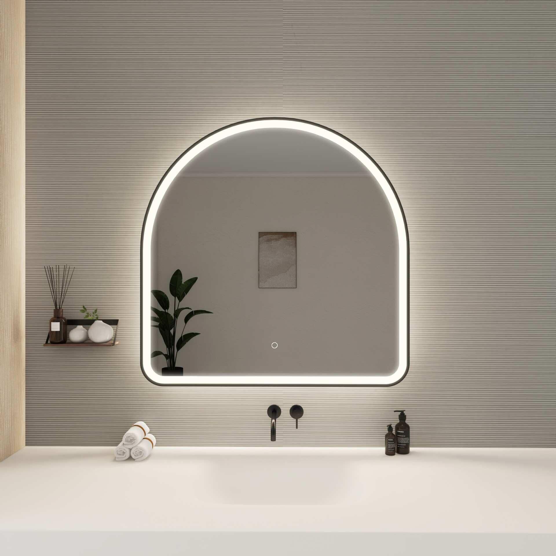 Harmoni 36 Inch Arched LED Lighted Mirror by Elegant Decor