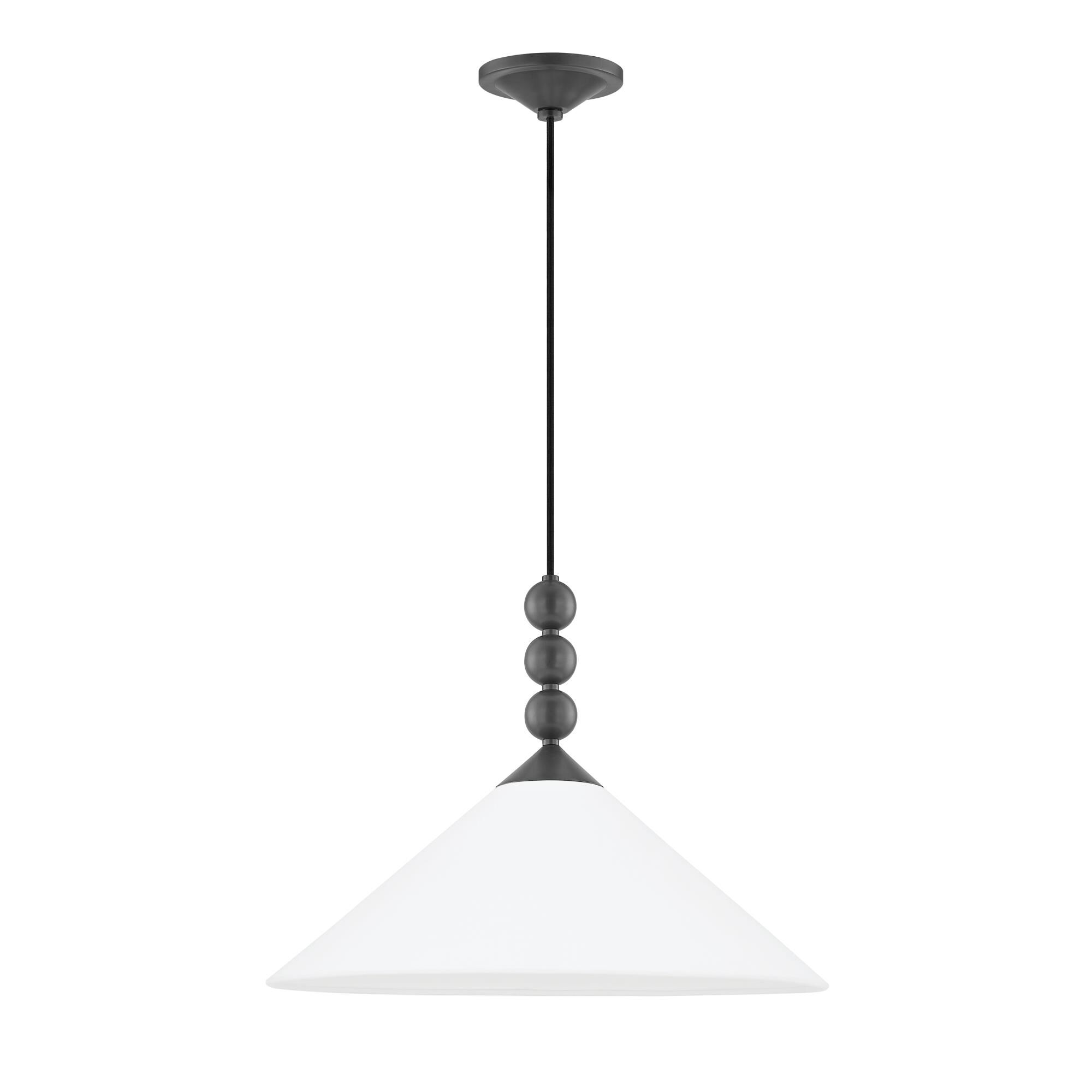 Shown in Old Bronze finish and White Linen shade