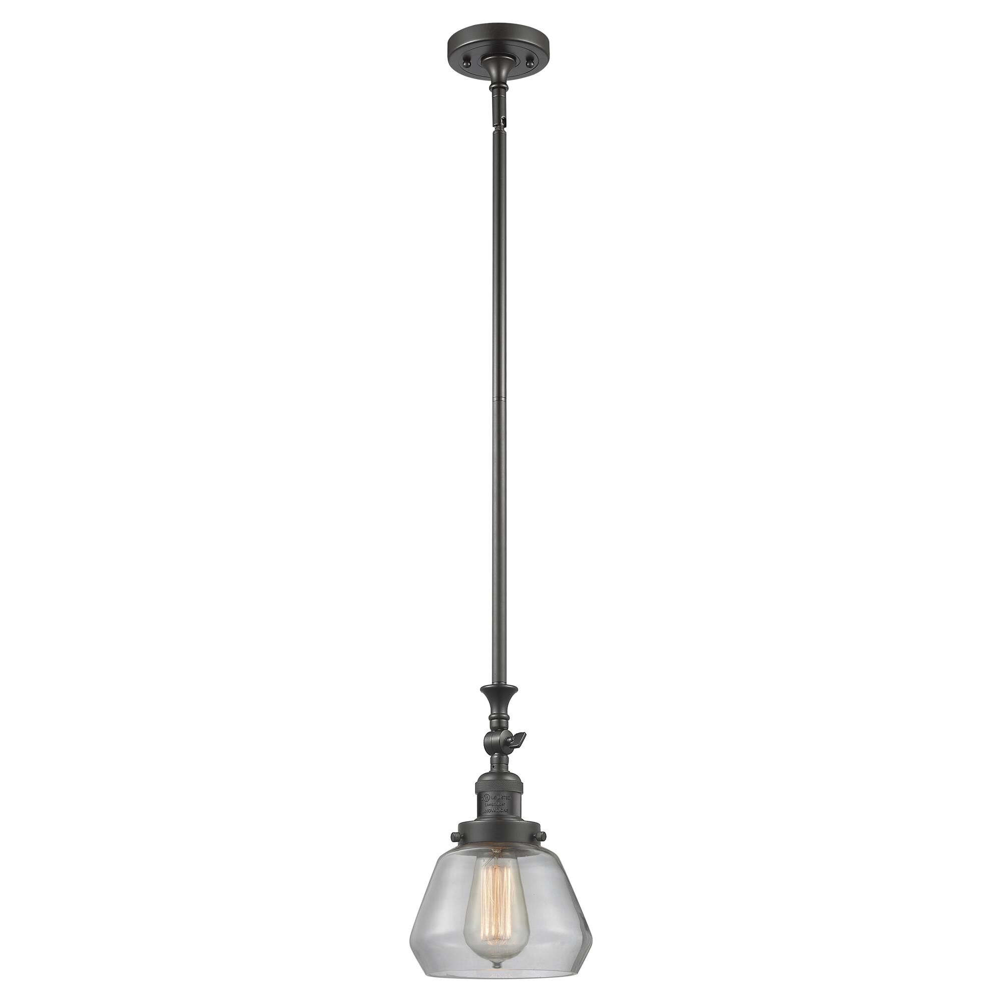 Shown in Oil Rubbed Bronze finish and Clear glass