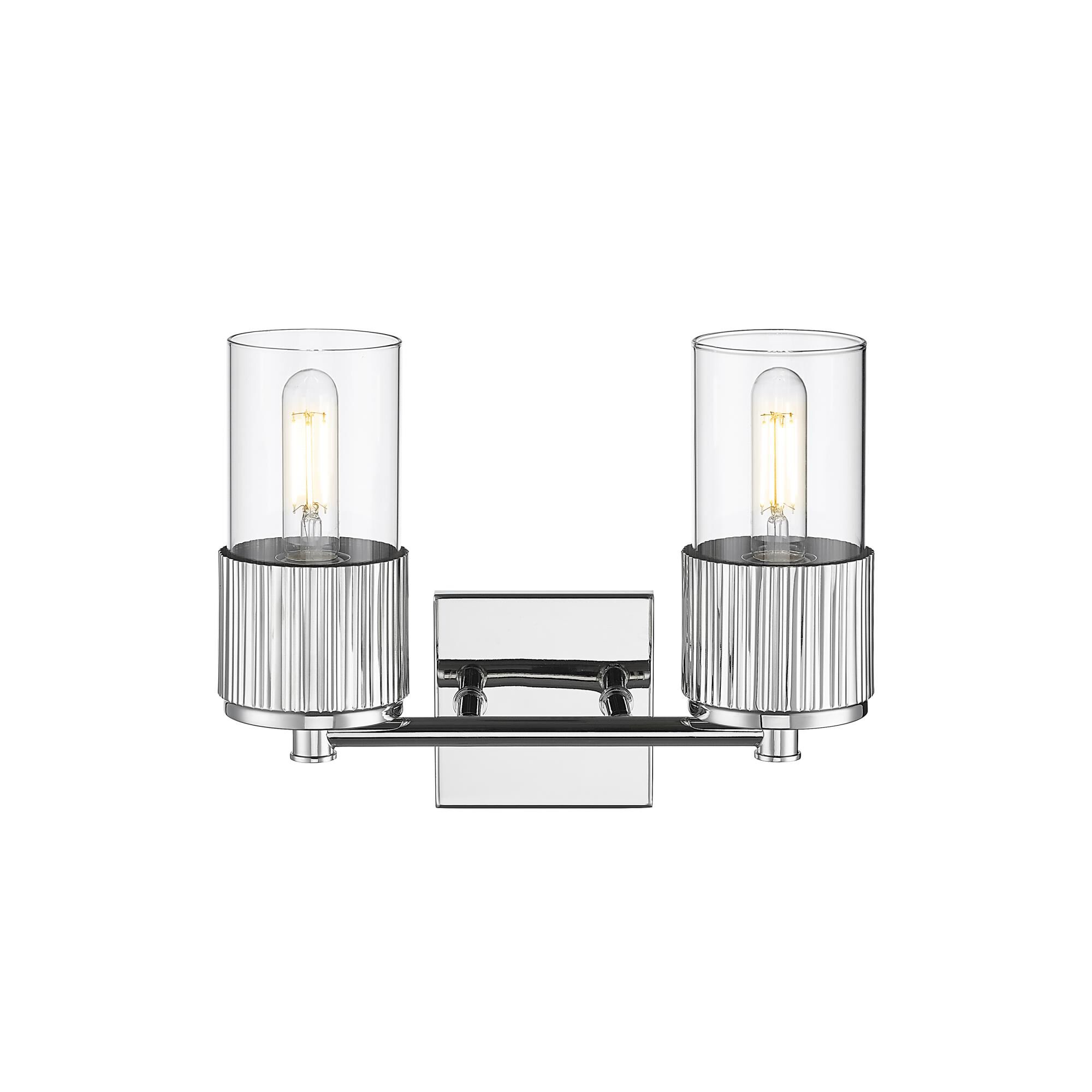 Shown in Polished Nickel finish and Clear glass