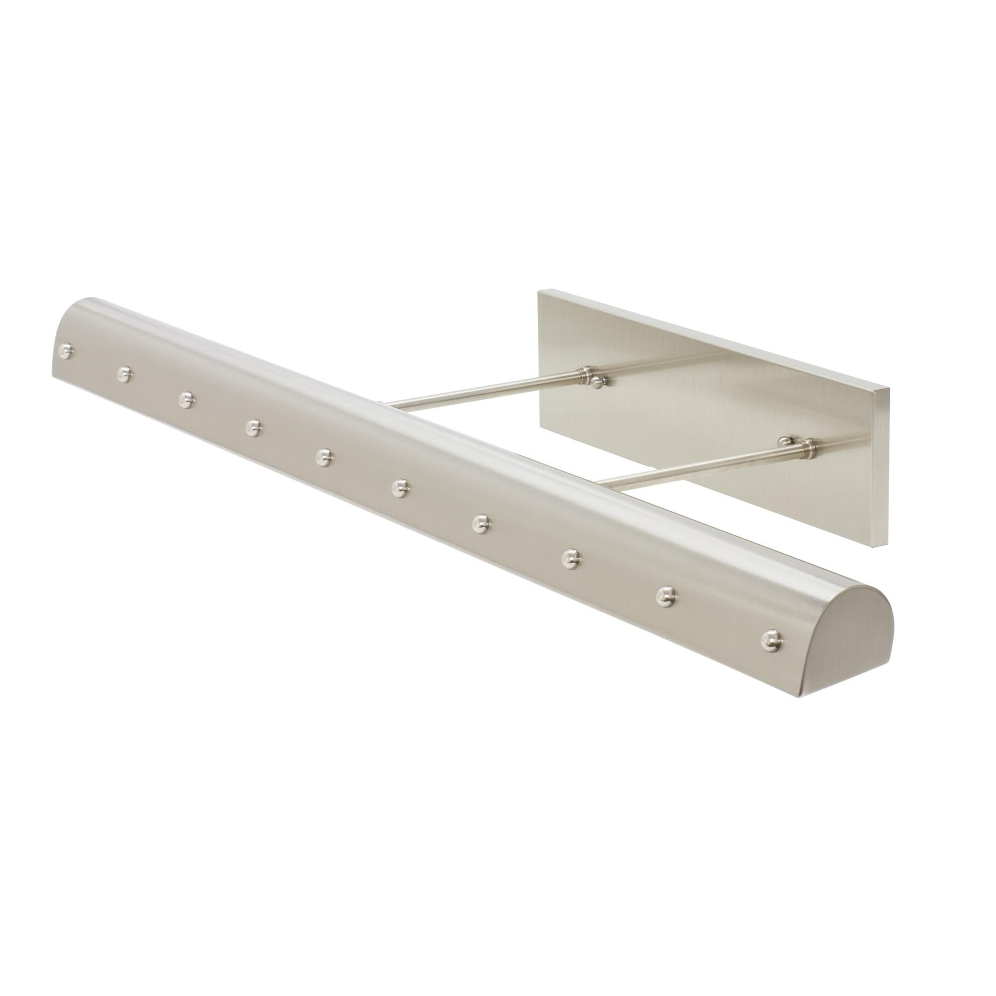 Shown in Satin Nickel With Polished Nickel Accents finish and Metal shade and Polished Nickel accent