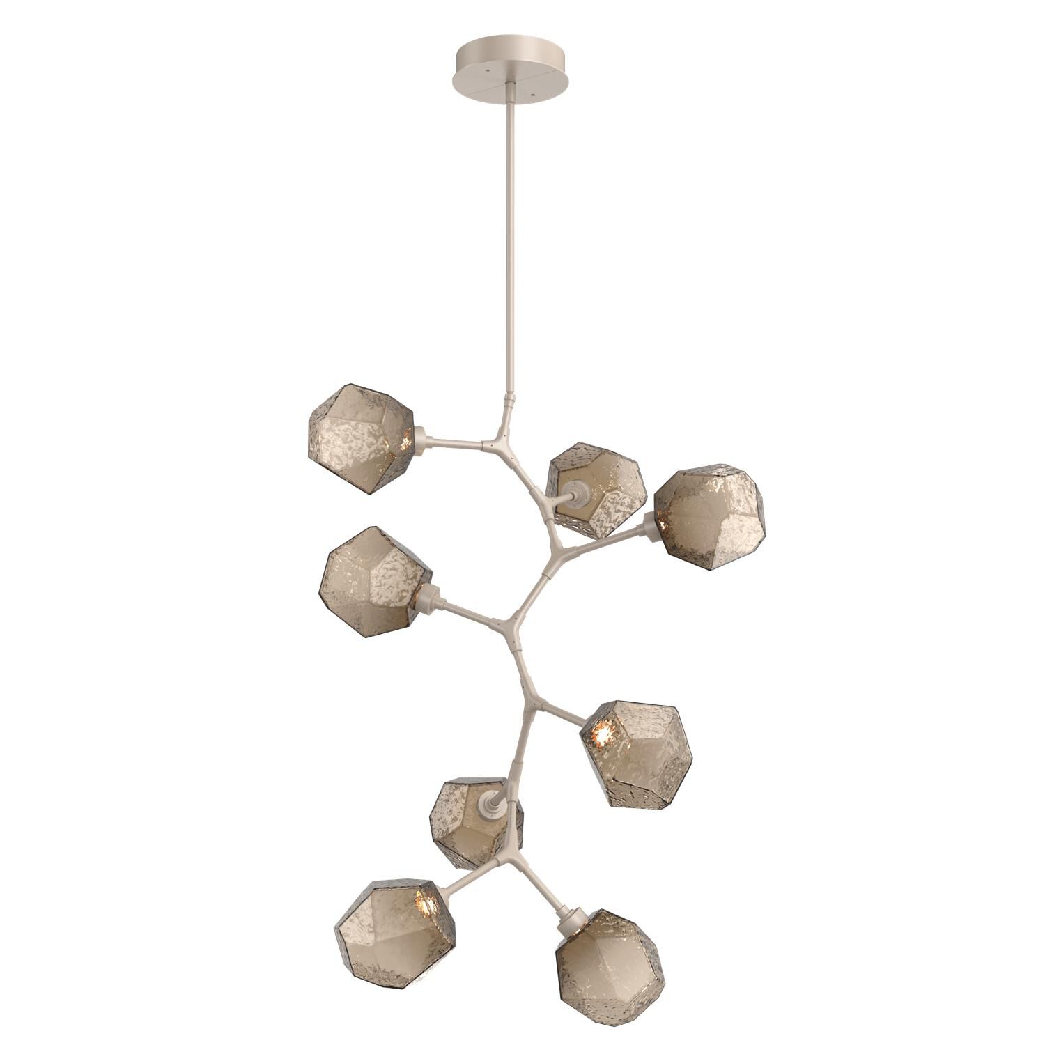 Shown in Metallic Beige Silver finish and Blown Gem - Bronze glass