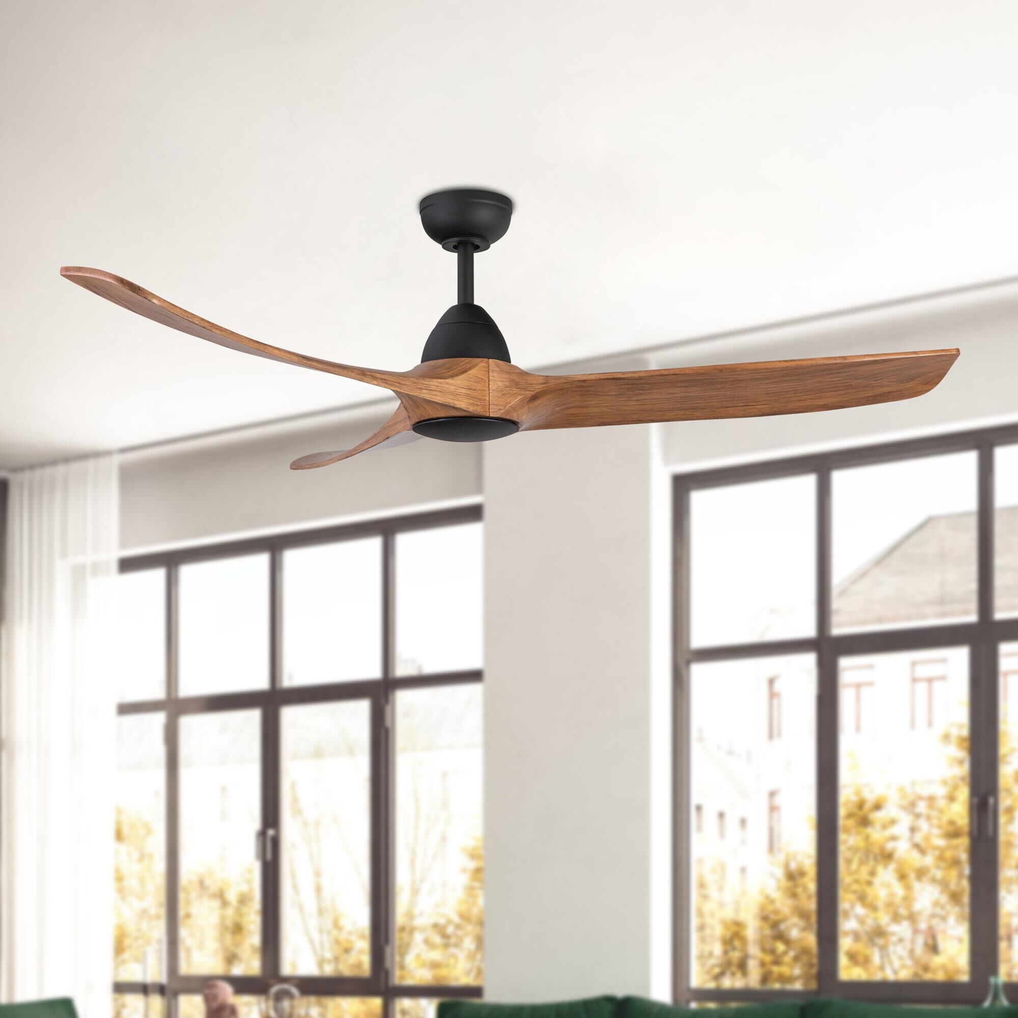 Shown in Matte Black and Natural Wood finish
