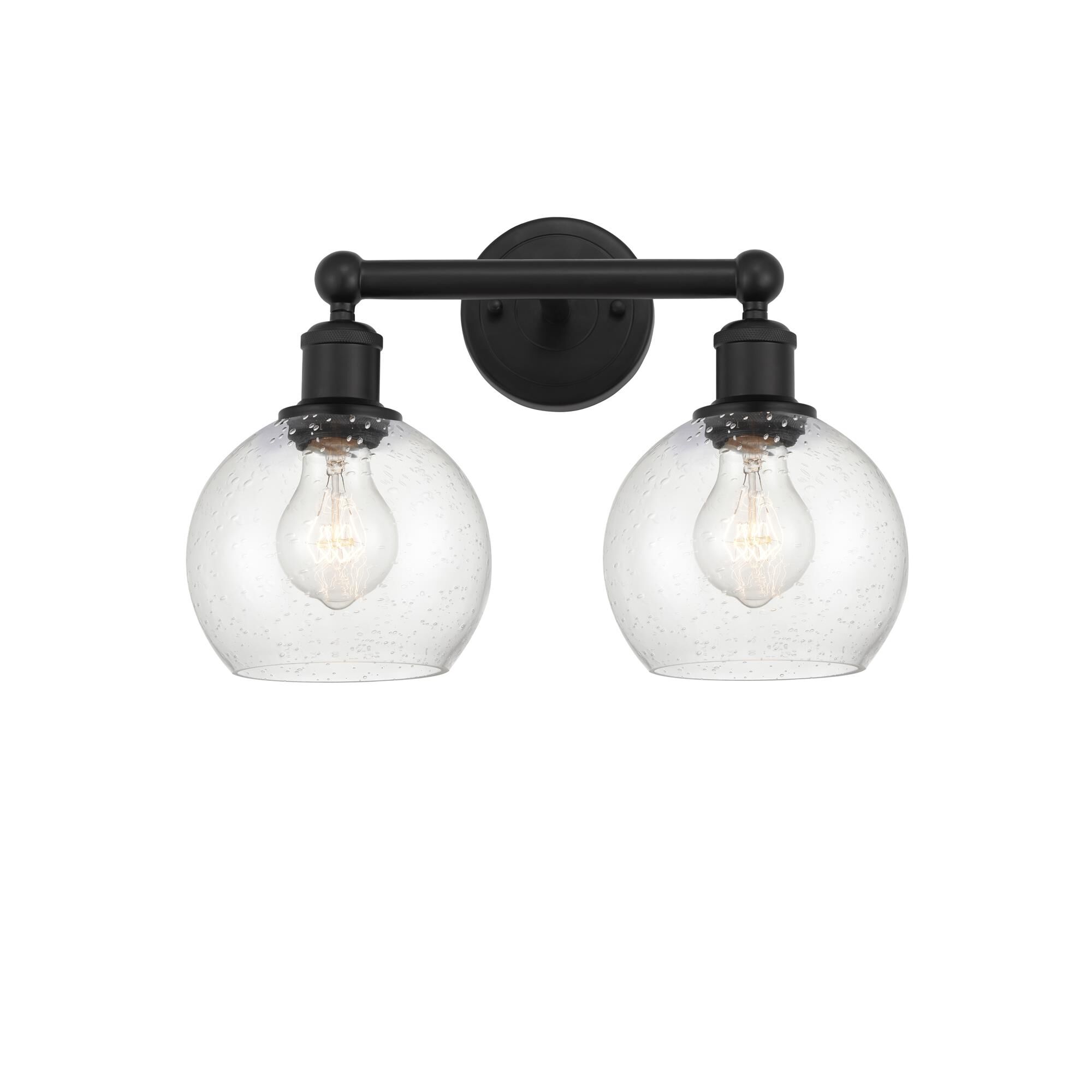 Shown in Matte Black, Seedy finish and Seedy glass and Seedy Glass shade