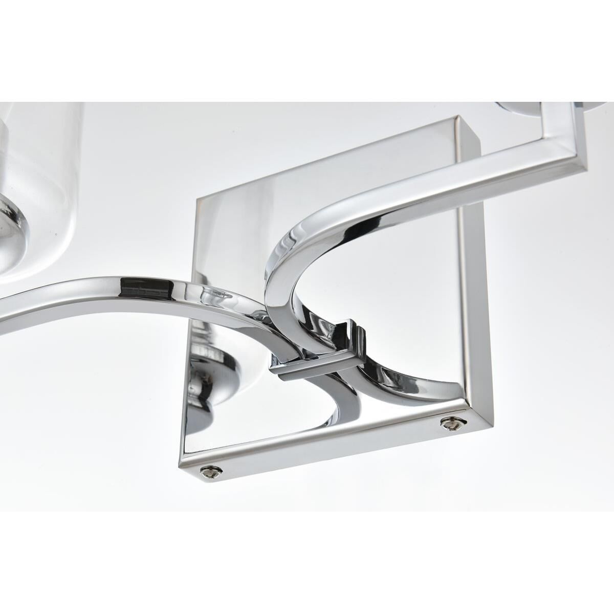Shown in Chrome  finish and Clear glass