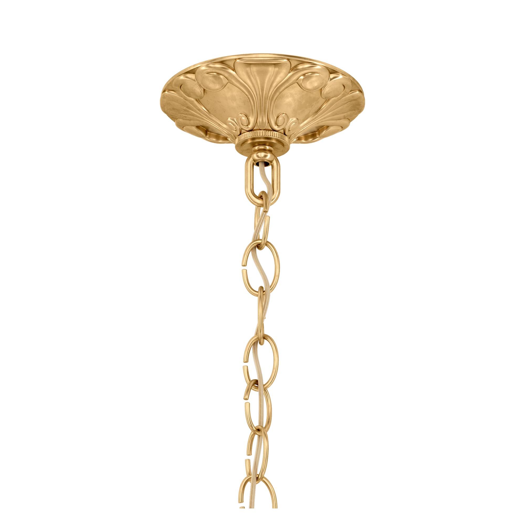 Shown in Heirloom Gold finish and Clear Heritage crystal