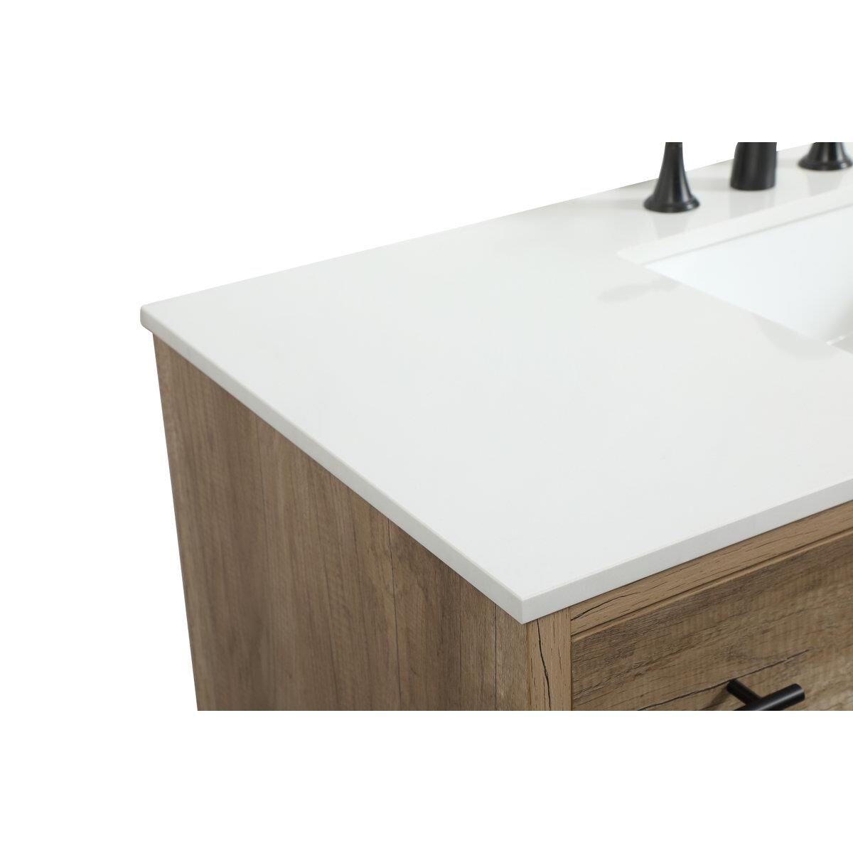 Shown in Natural Oak finish and No Backsplash accent