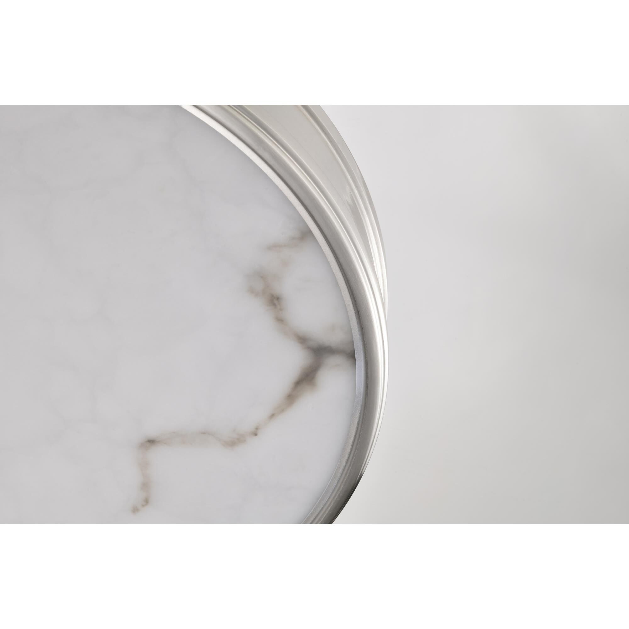 Shown in Brushed Nickel finish and Alabaster glass