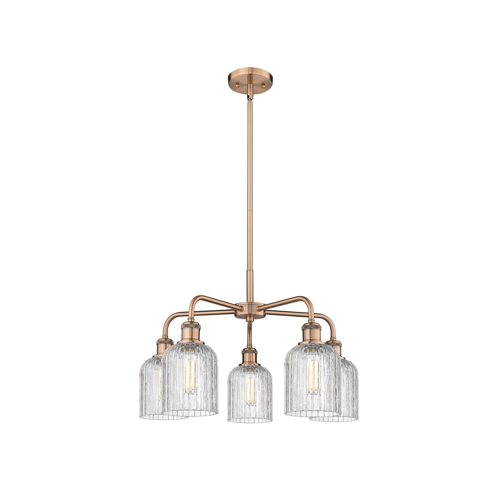 Shown in Antique Copper finish and Clear glass
