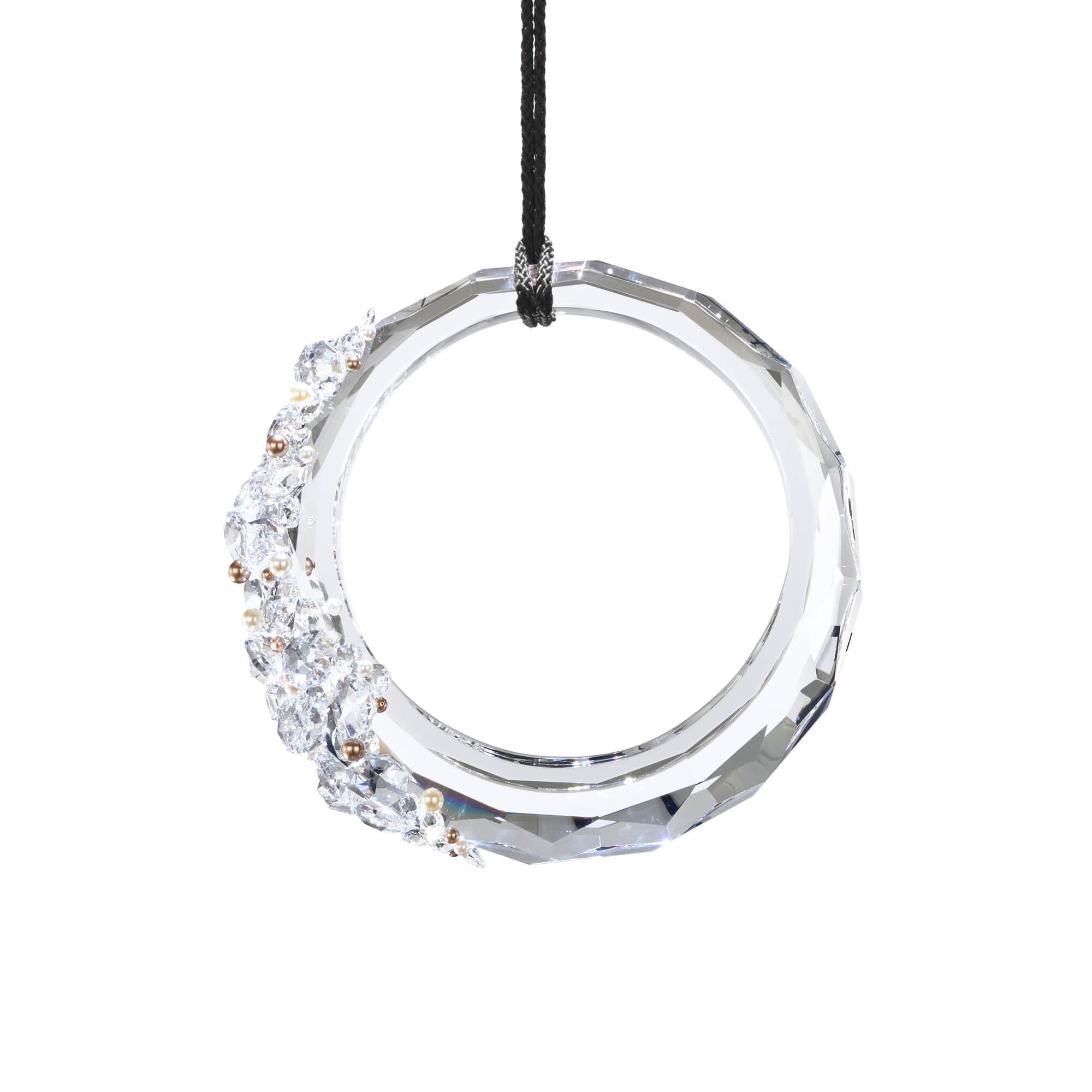 Shown in Polished Chrome With Black Rope finish and Radiance crystal and Crystal glass