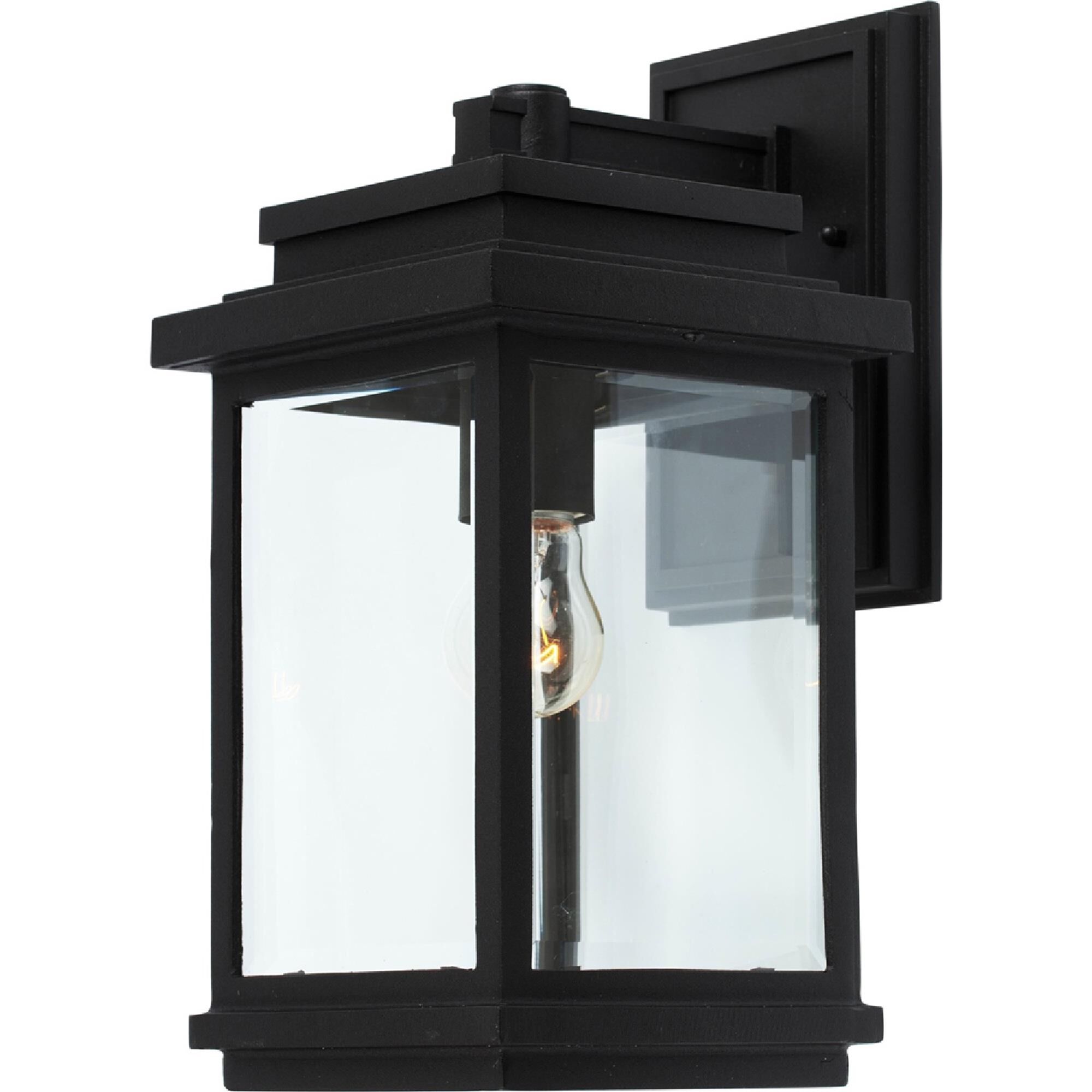 Shown in Black finish and Clear glass