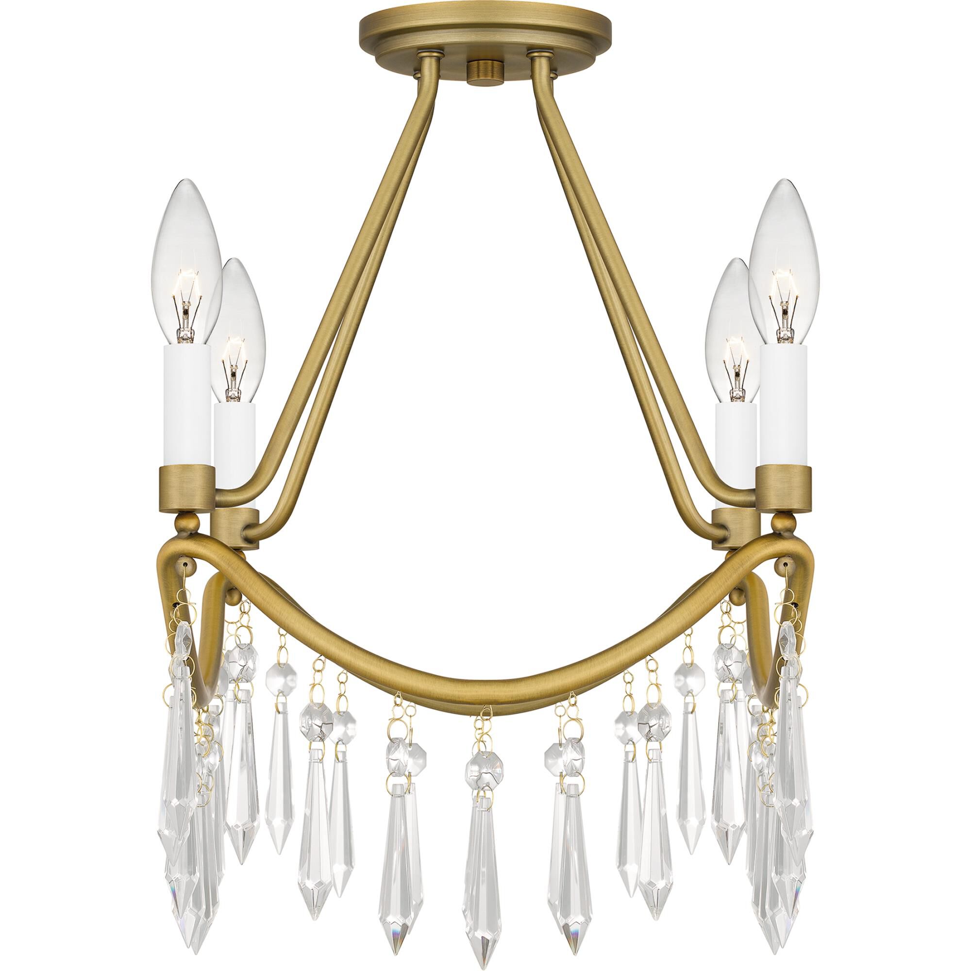 Airedale 12 Inch 4 Light Semi Flush Mount by Quoizel