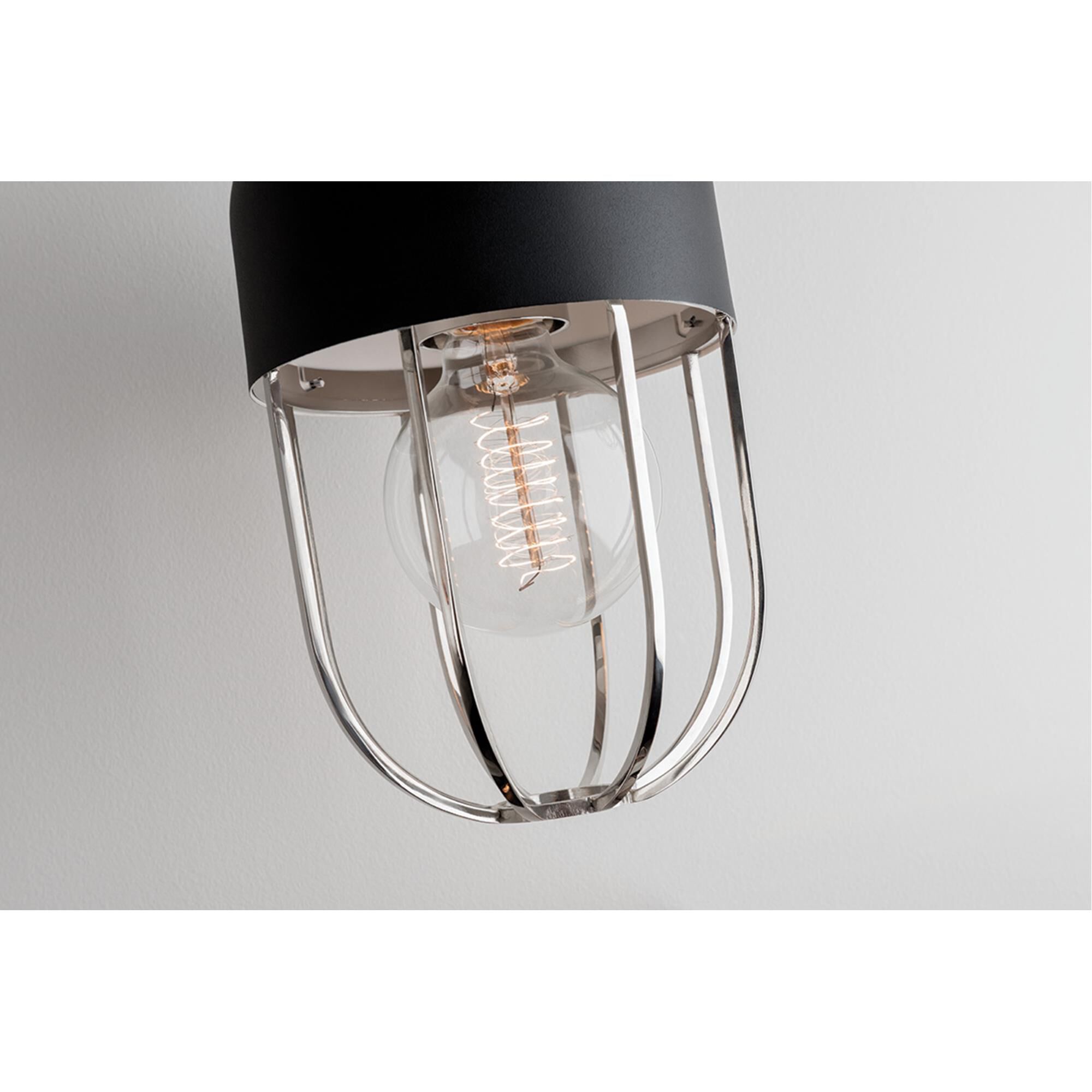 Shown in Polished Nickel finish and Black accent