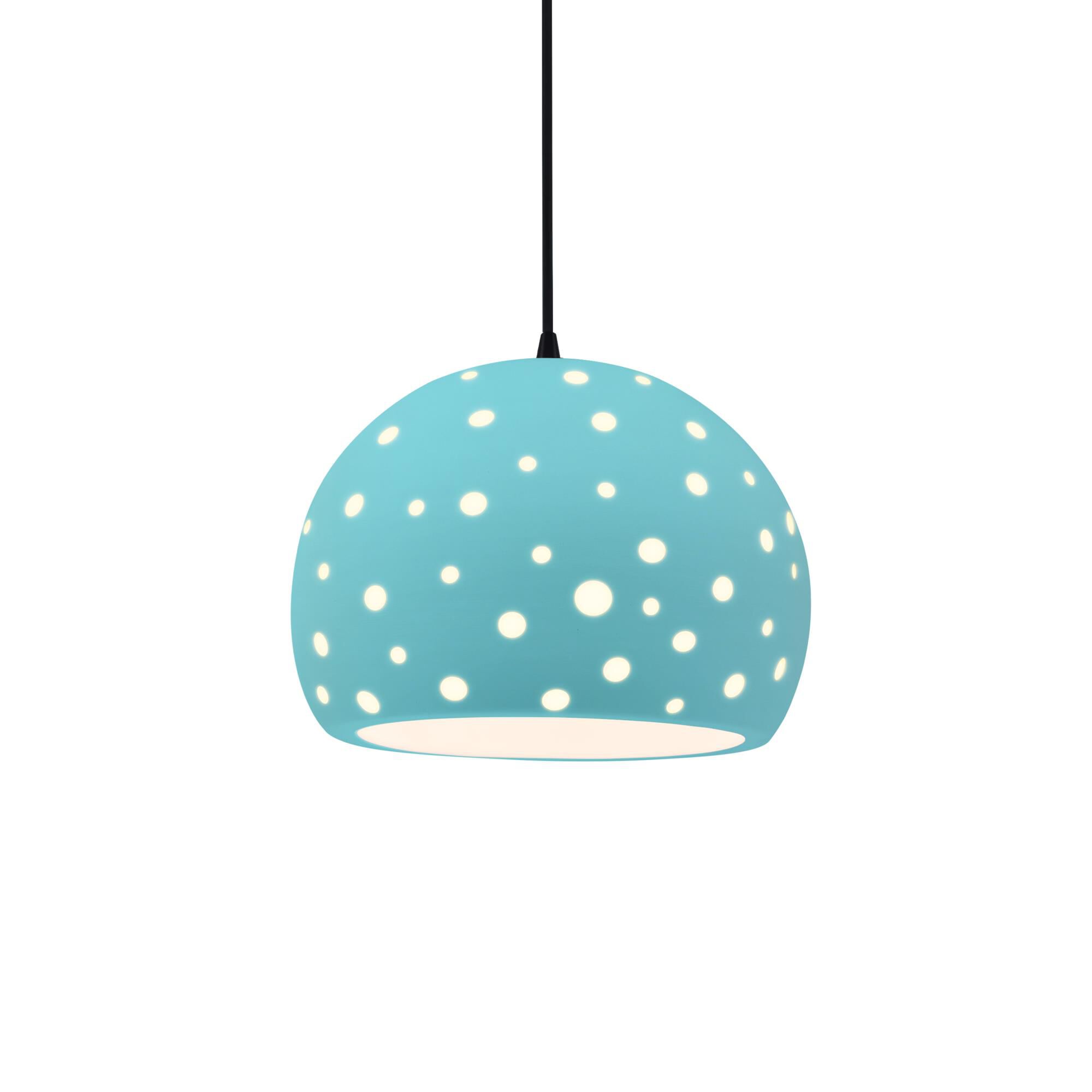 Shown in Matte Black finish and Reflecting Pool shade