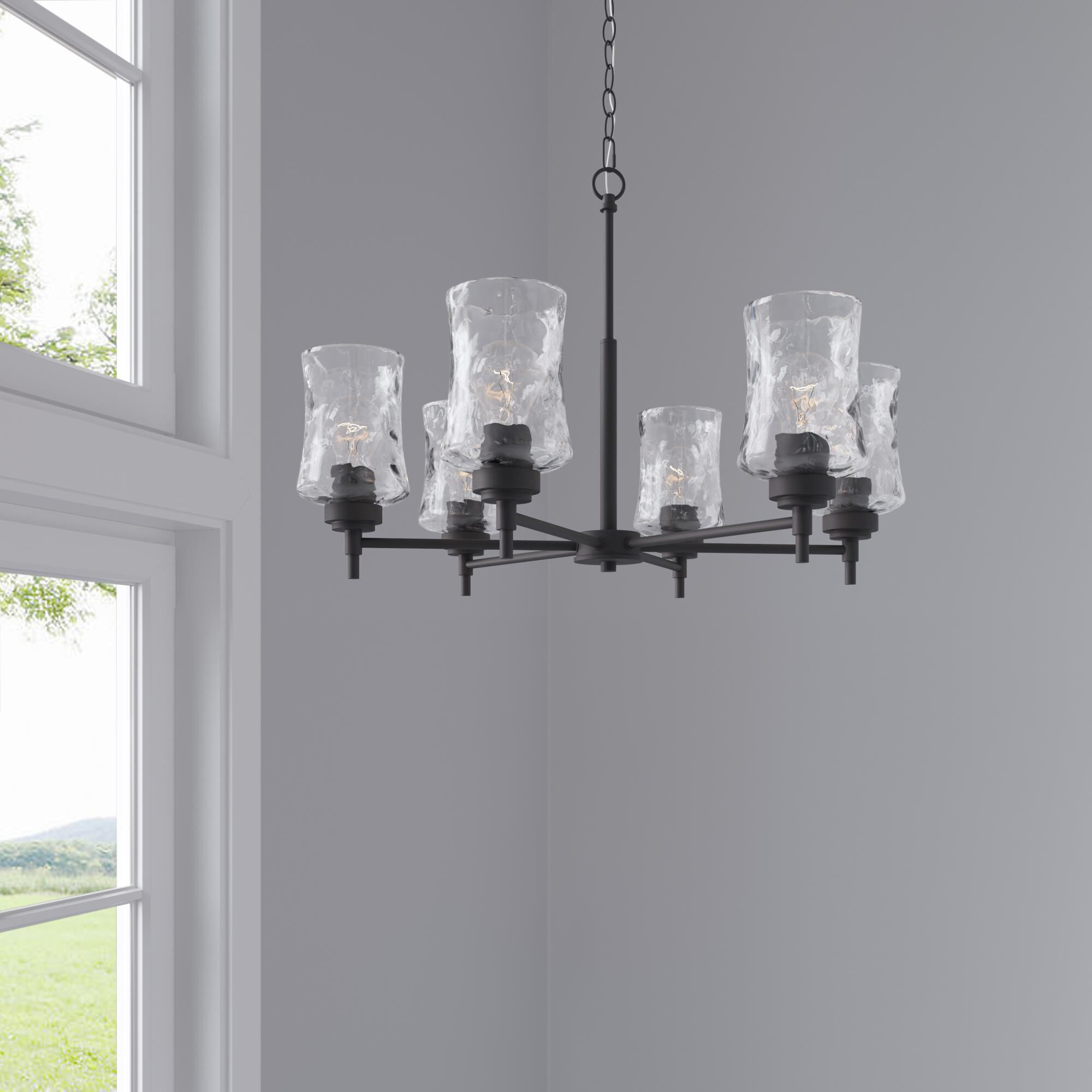 Shown in Matte Black finish and Clear Stone Water glass