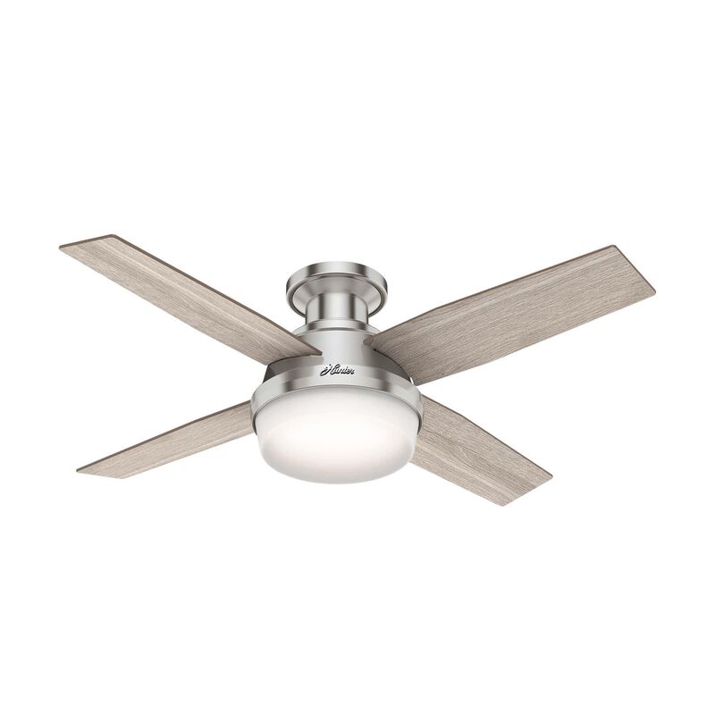 Dempsey 44 Inch Flush Mount Fan with Light Kit by Hunter Fan