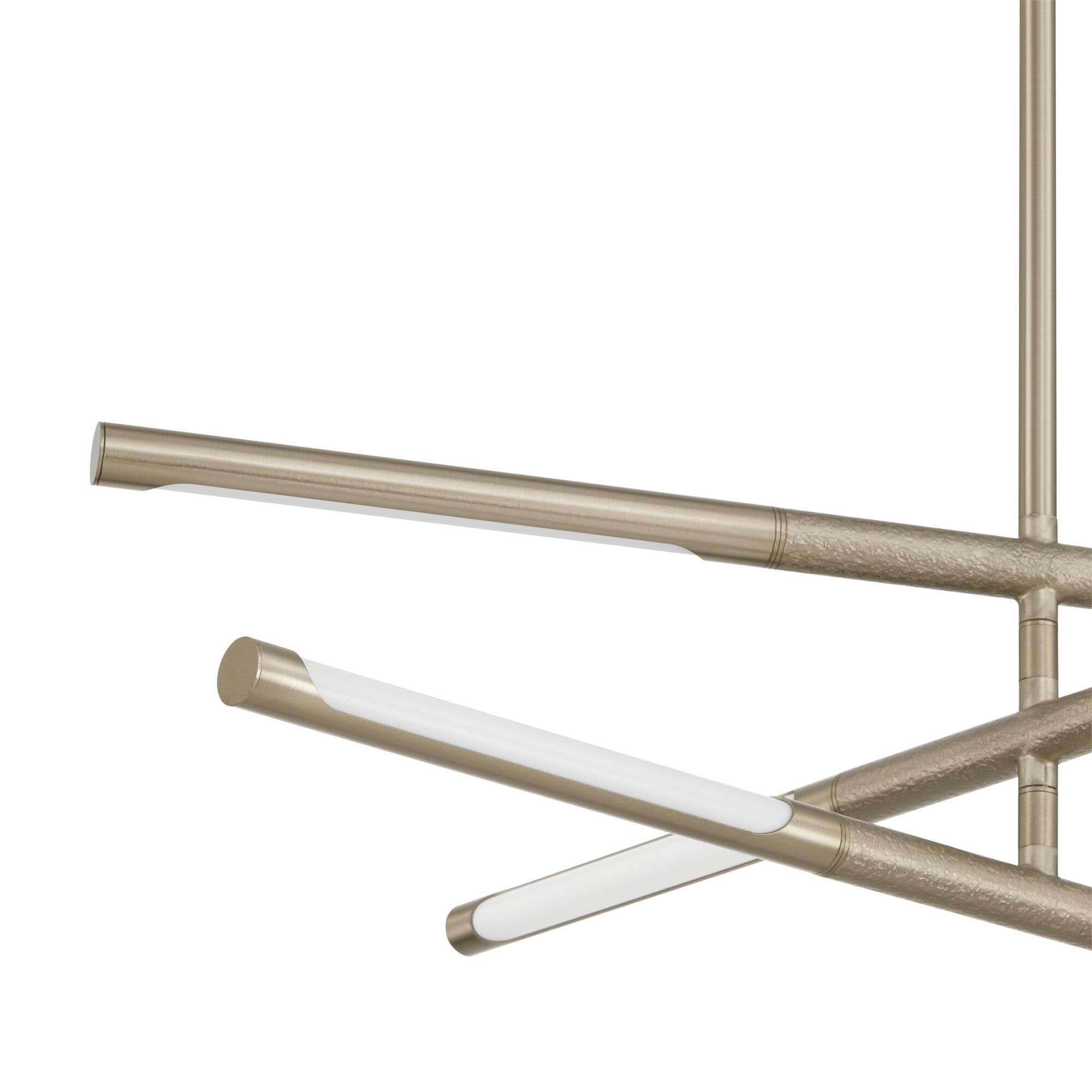 Shown in Champagne Gold finish and White glass
