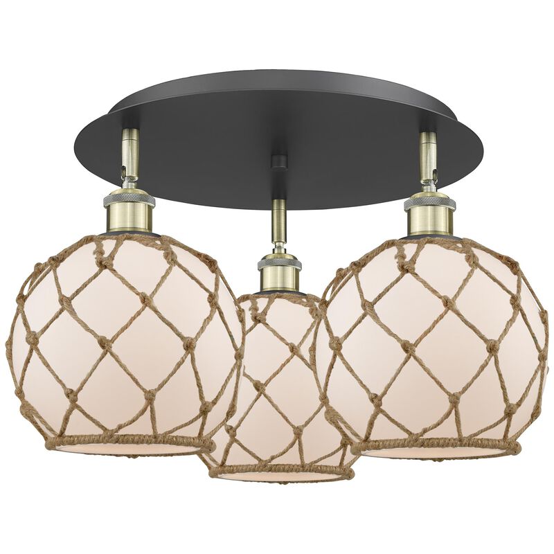 Bruno Marashlian Farmhouse Rope 20 Inch Flush Mount by Innovations Lighting