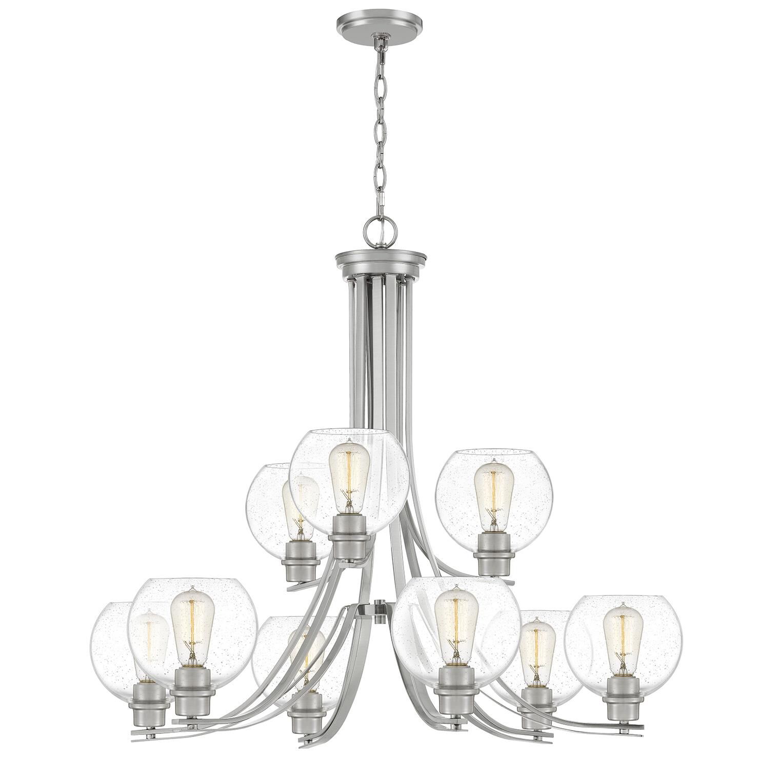 Pruitt 34 Inch 9 Light Chandelier by Quoizel
